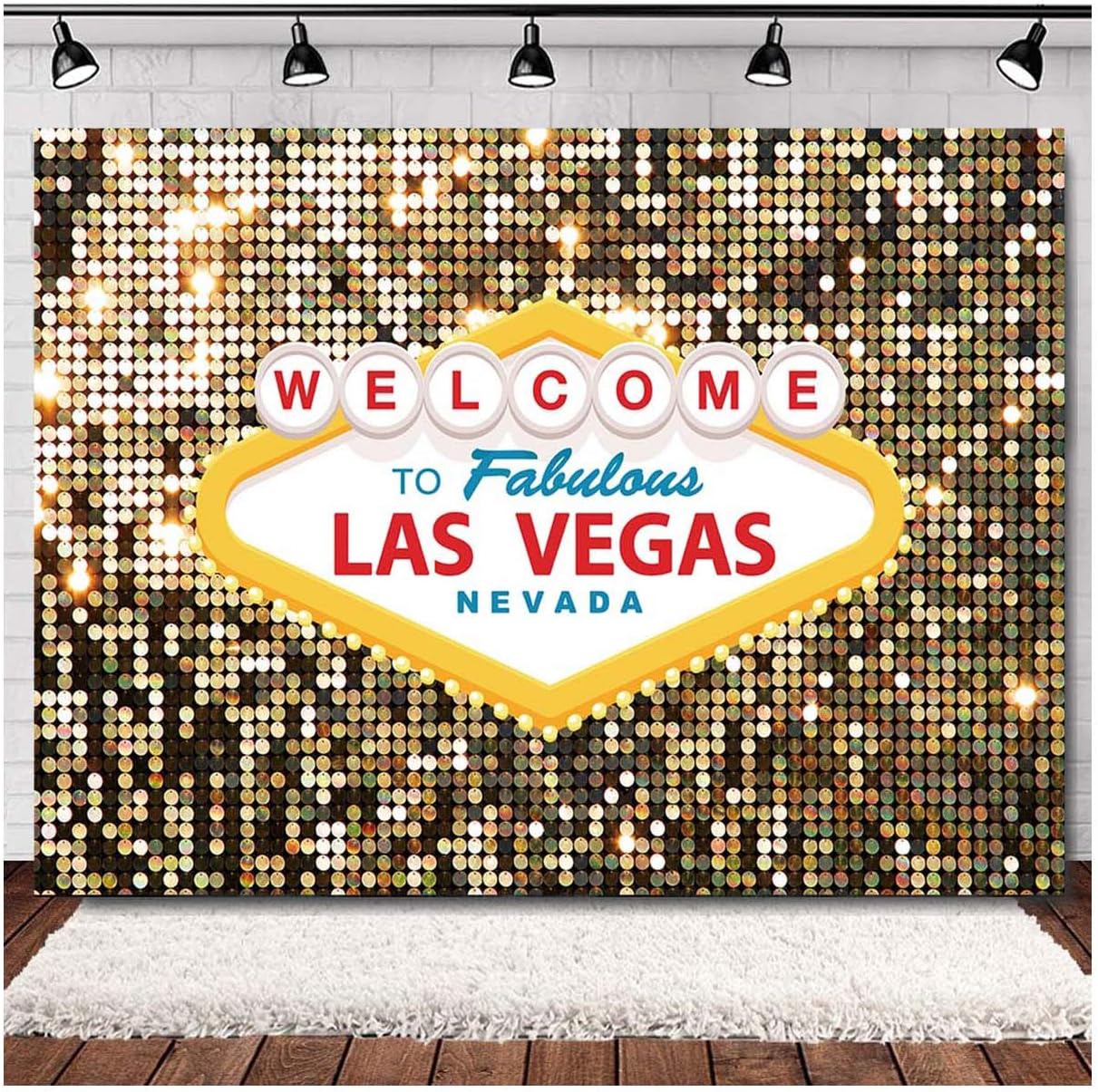Fanghui Vegas Party Photo Backdrop 7x5ft Vinyl