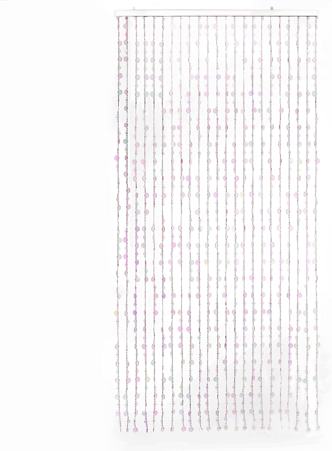 FlavorThings 3FTx6FT Pink Iridescent Beaded Curtain