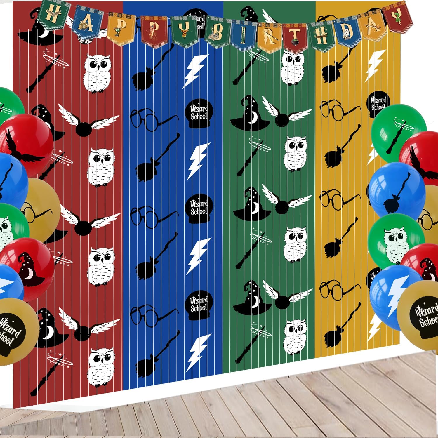 2 Pack Magical Wizard School Beaded Curtain - 66FT x 33FT