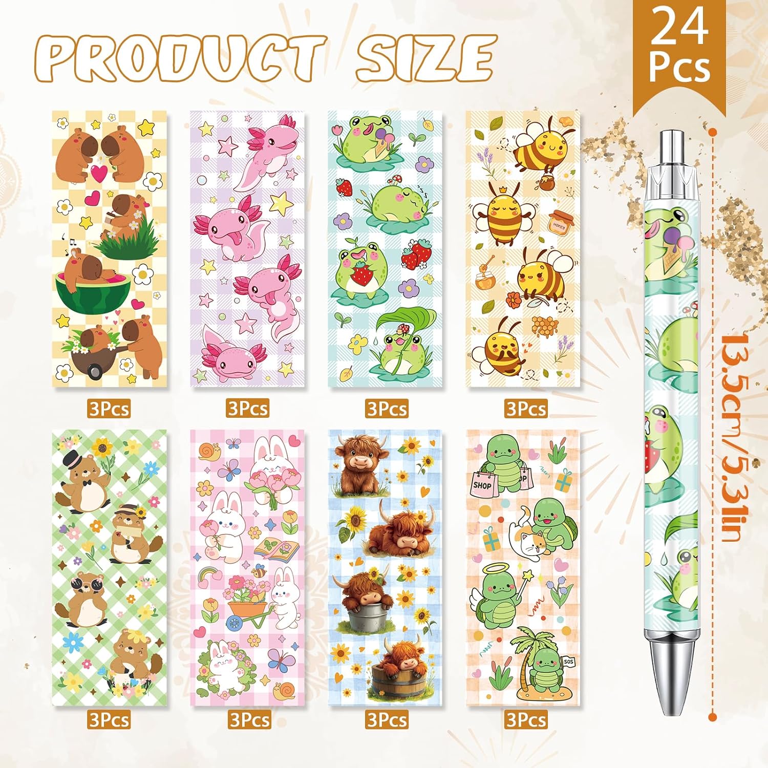 Animal Ballpoint Pens Gift Set - 24PCS Cartoon Animal Pens
