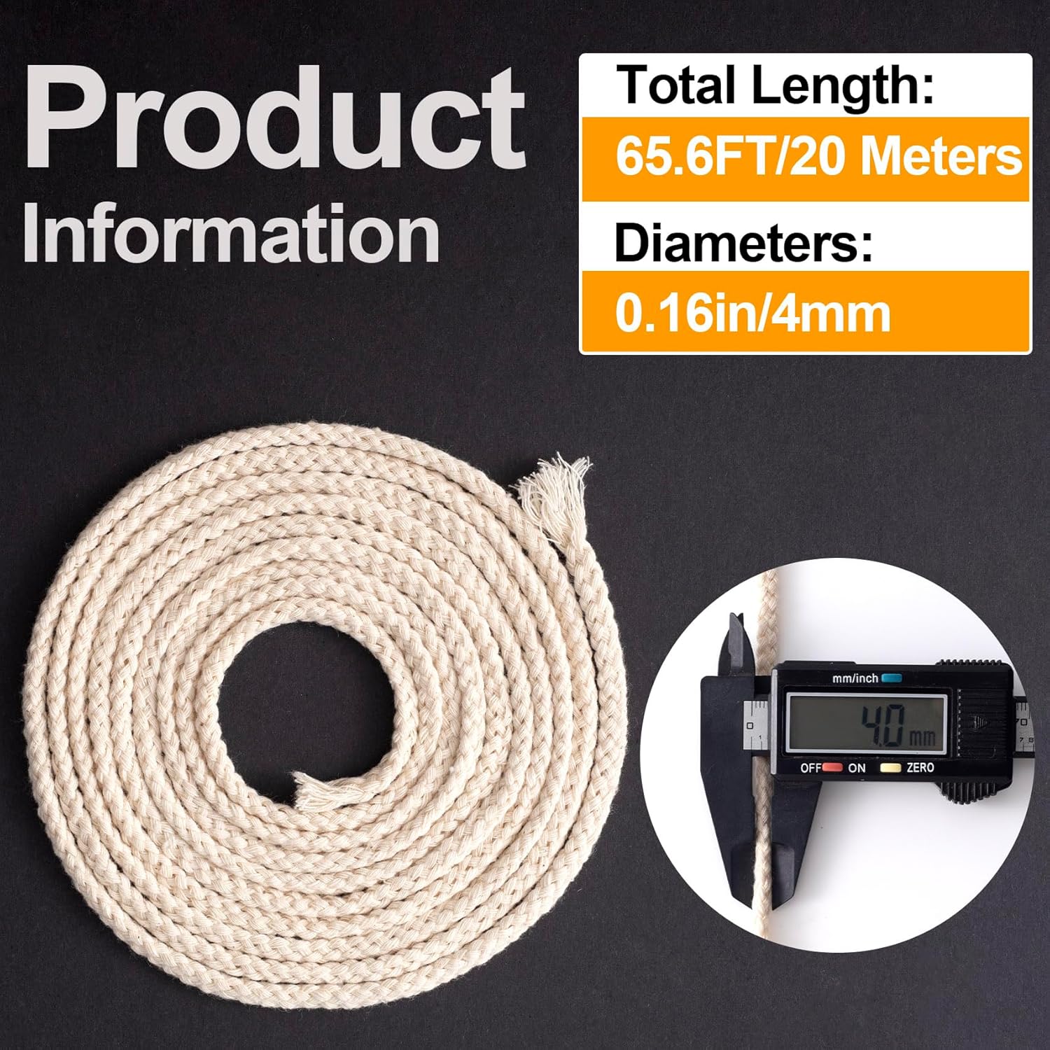 OIIKI 656 Ft Cotton Lamp Wicks for Candles and Lamps