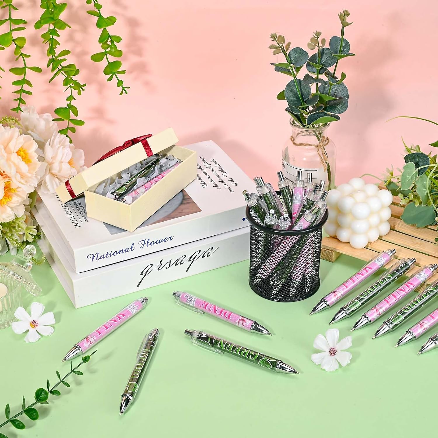Honic 24 Pcs Witch Pens Bulk Set for Girls