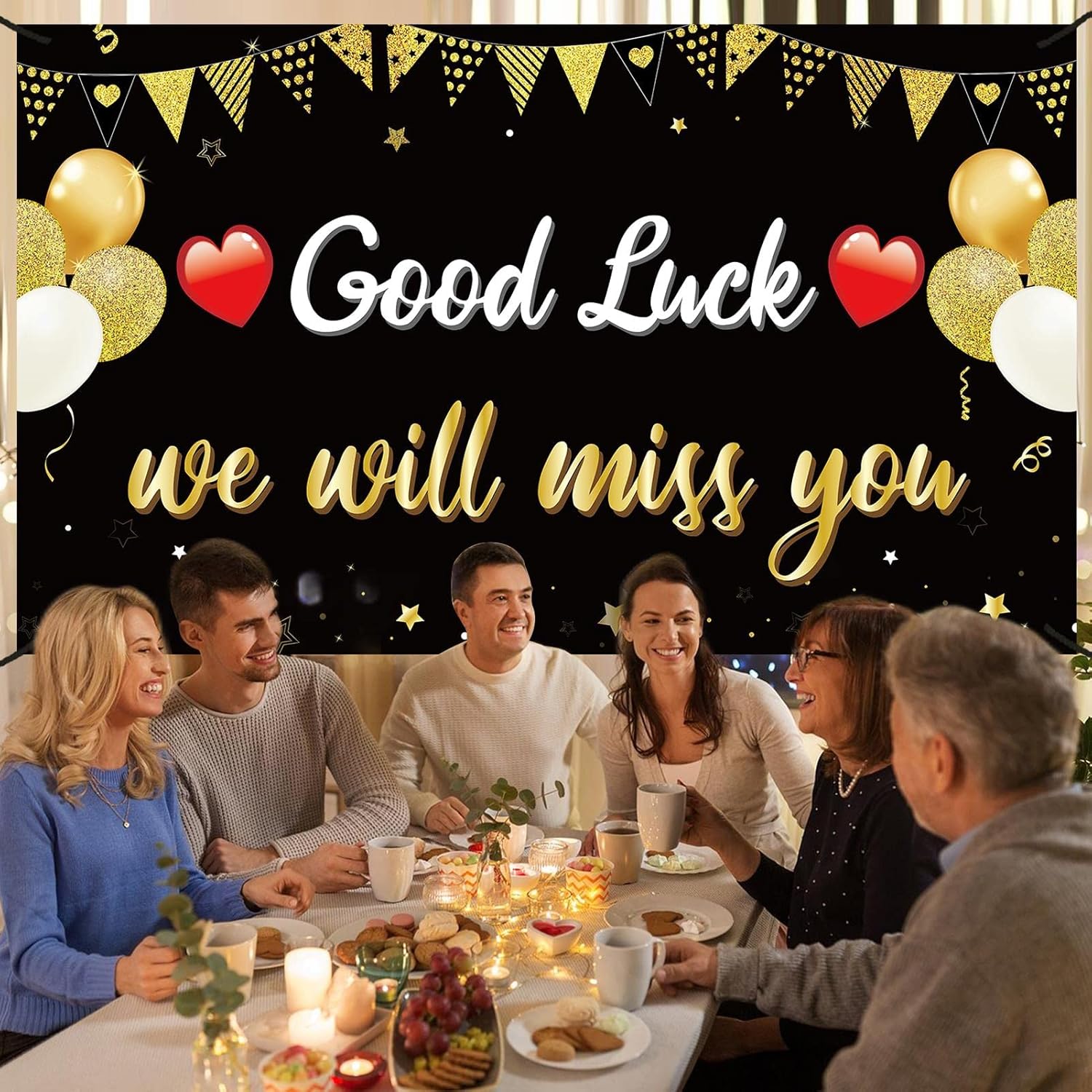 Pimvimcim Good Luck Farewell Banner Decor