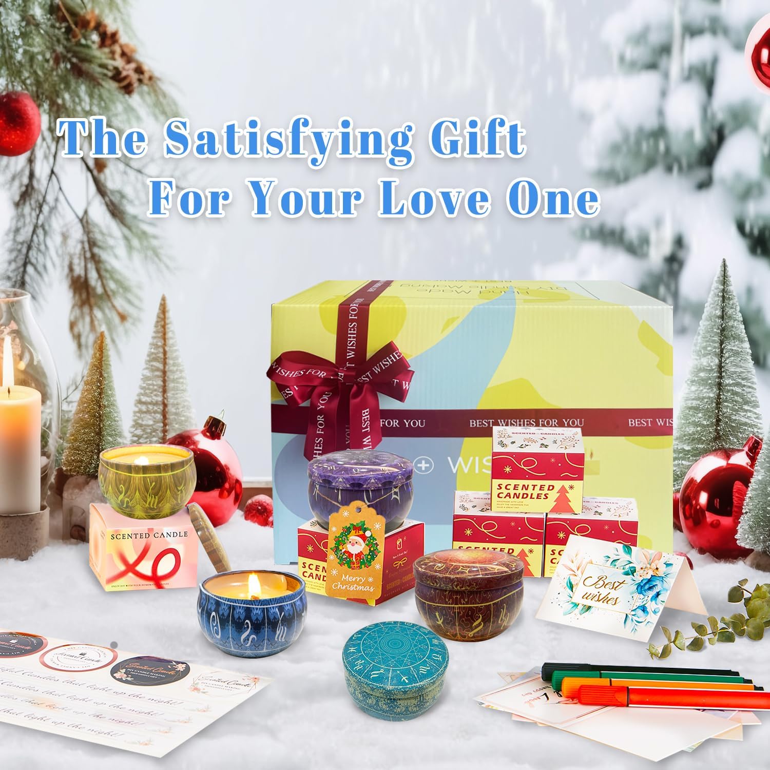 Gel Wax Candle Making Kit with Electric Melter and Accessories