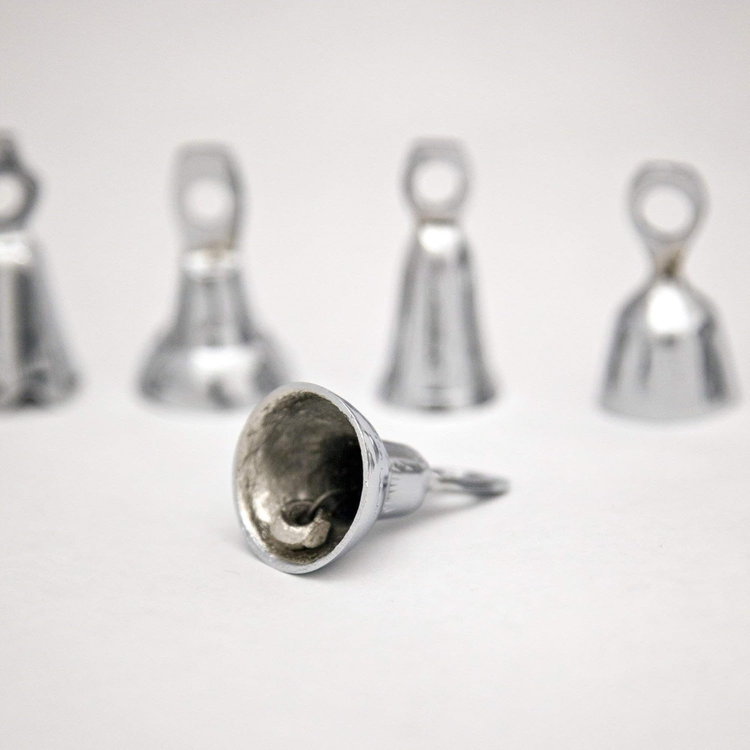 One Dozen 2 Inch Silver Tinkly Bells for Wedding