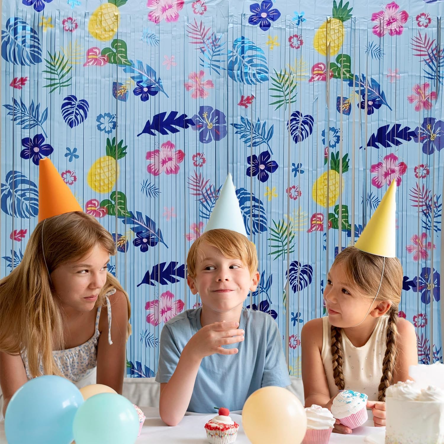 BEAF Hawaiian Element Birthday Backdrop Curtains