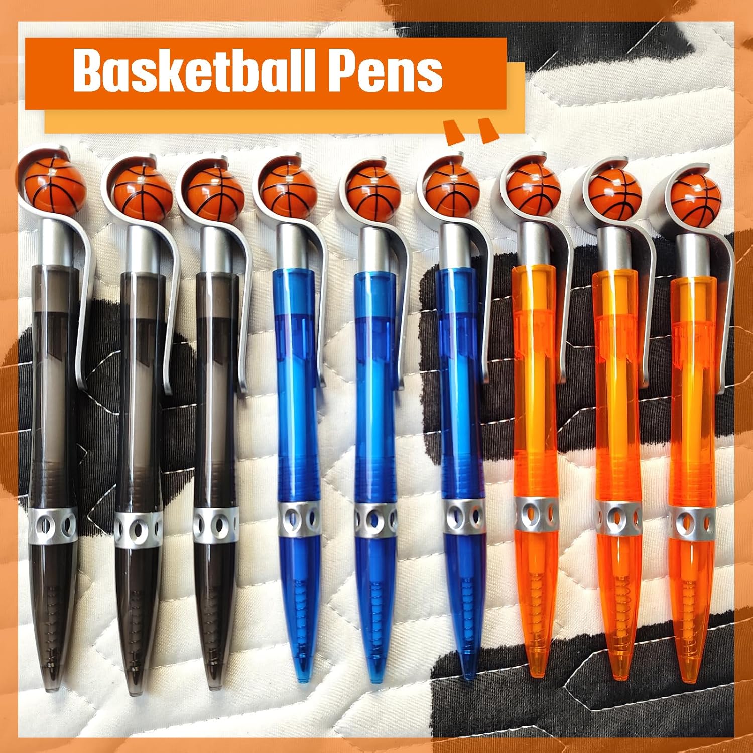 12Pcs Basketball Pens for Parties and School Supplies