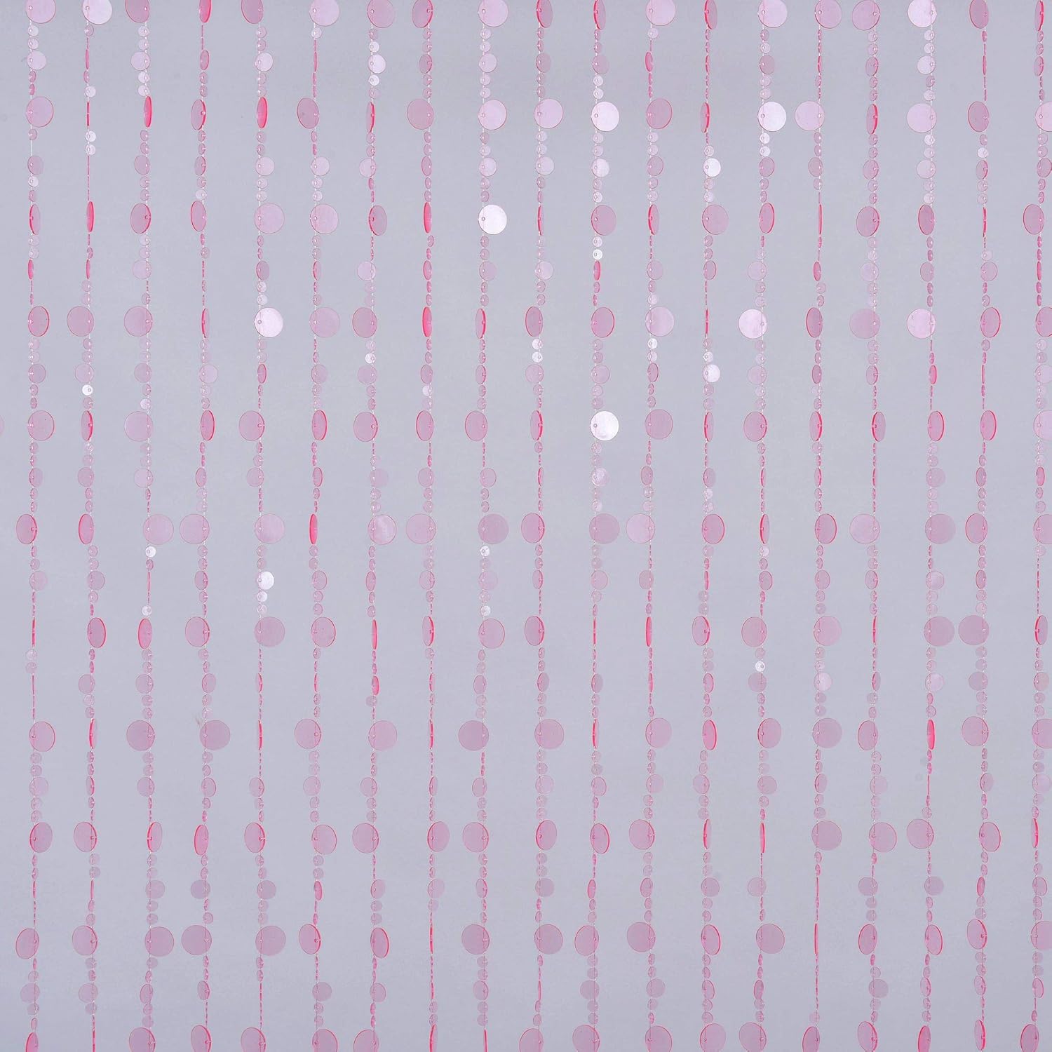 FlavorThings 3FTx6FT Pink Iridescent Beaded Curtain