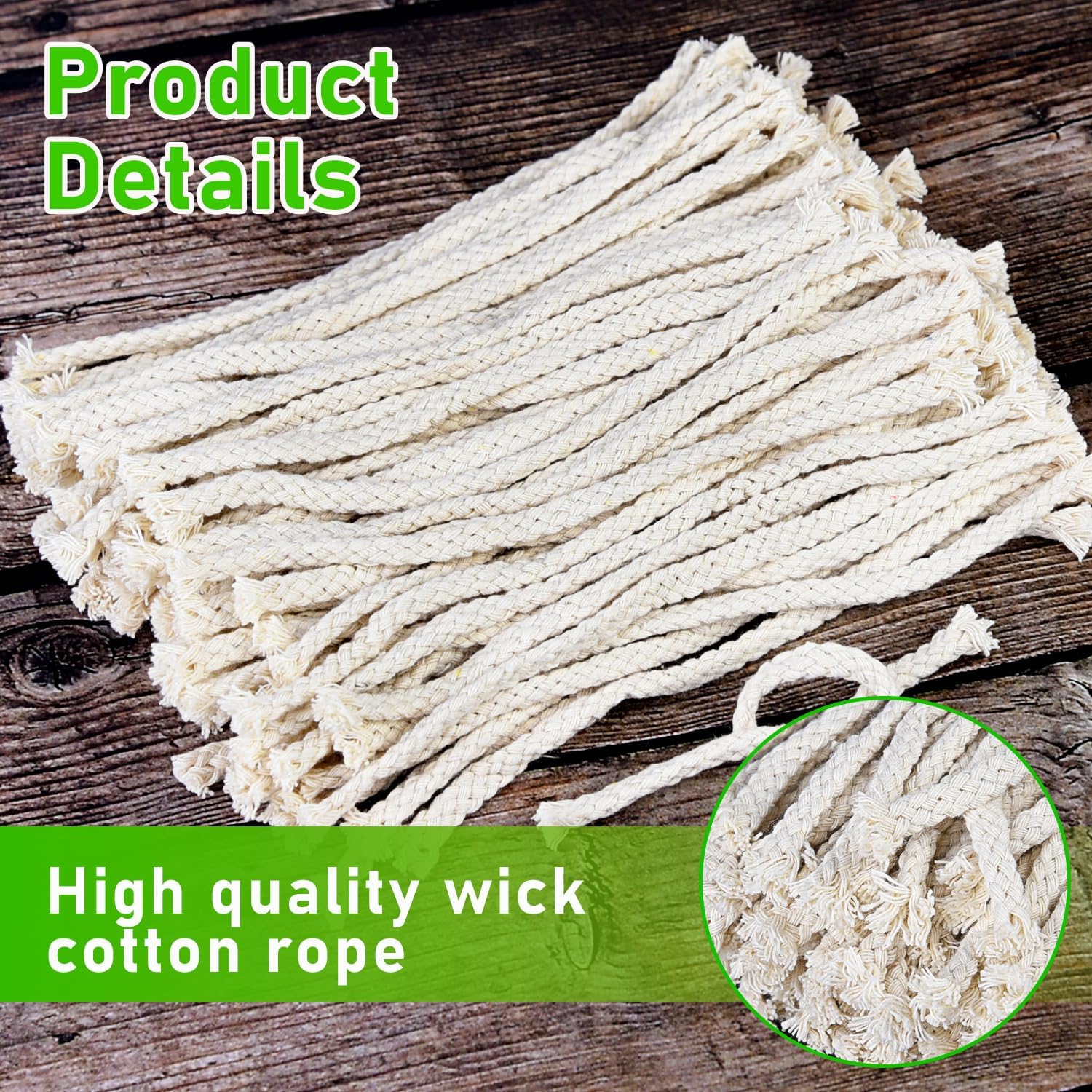 100PCS Round Cotton Oil Lamp Wicks 14 Inch