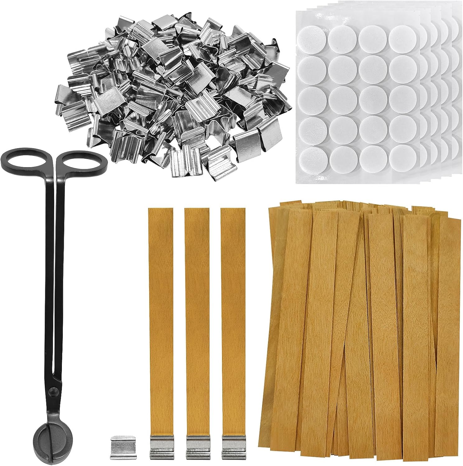 301Pcs Wood Wicks for Candle Making DIY Set