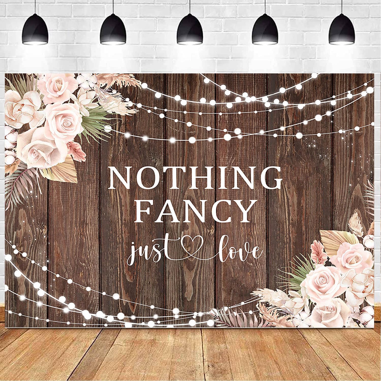 Rustic Wedding Backdrop for Photography 7x5ft