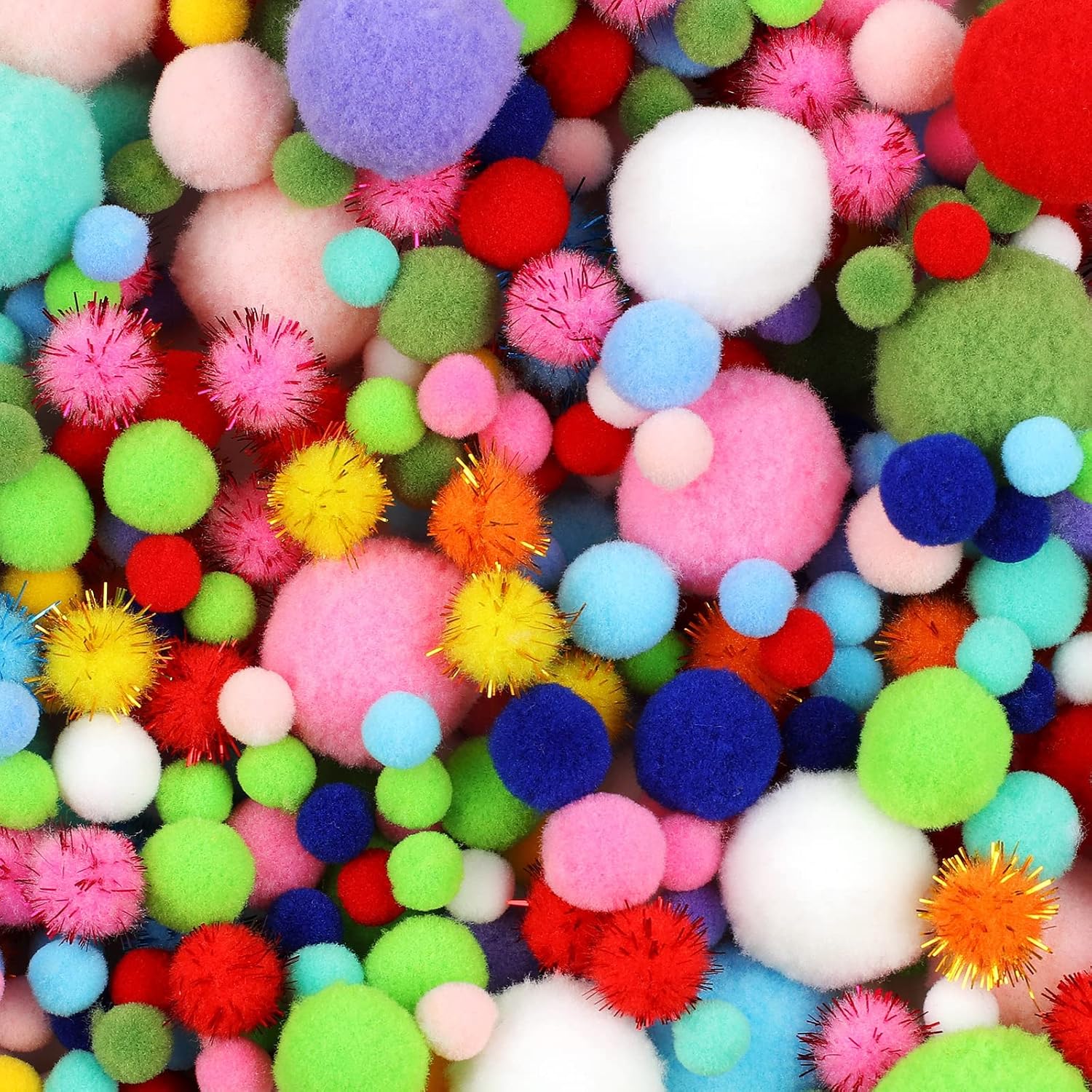 Phinus 900PCS Multicolor Pom Poms for Crafts