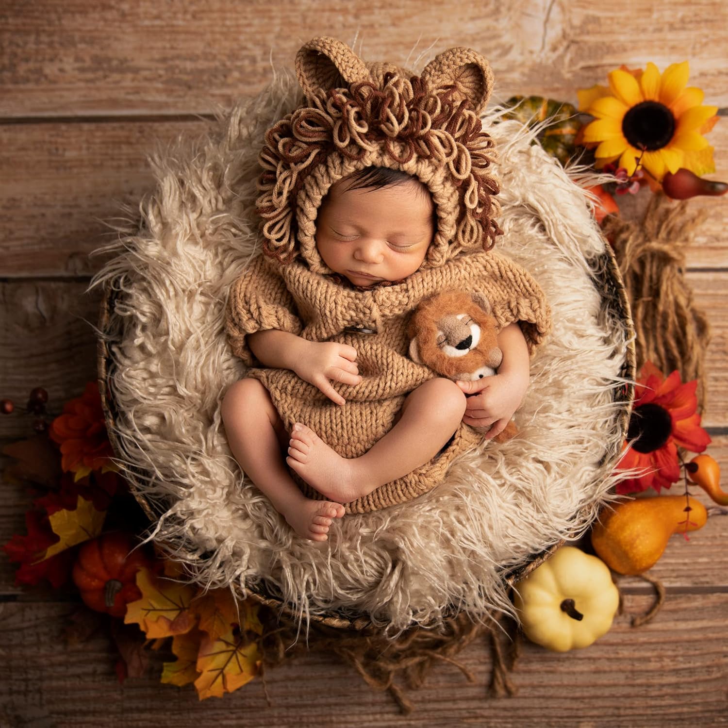 MG House Baby Lion Photography Outfit Set