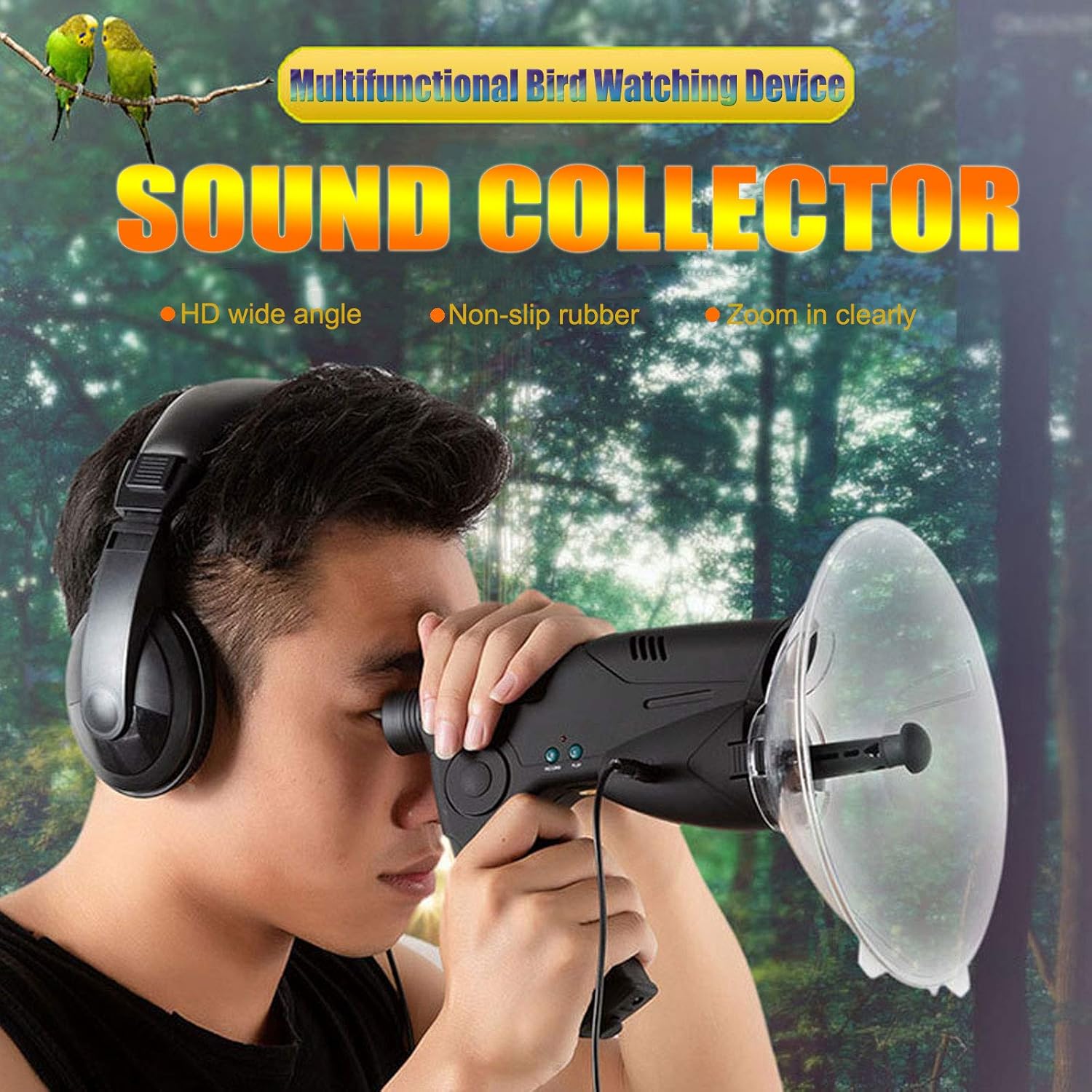 Multifunction Parabolic Microphone Monocular for Outdoor and Family Use