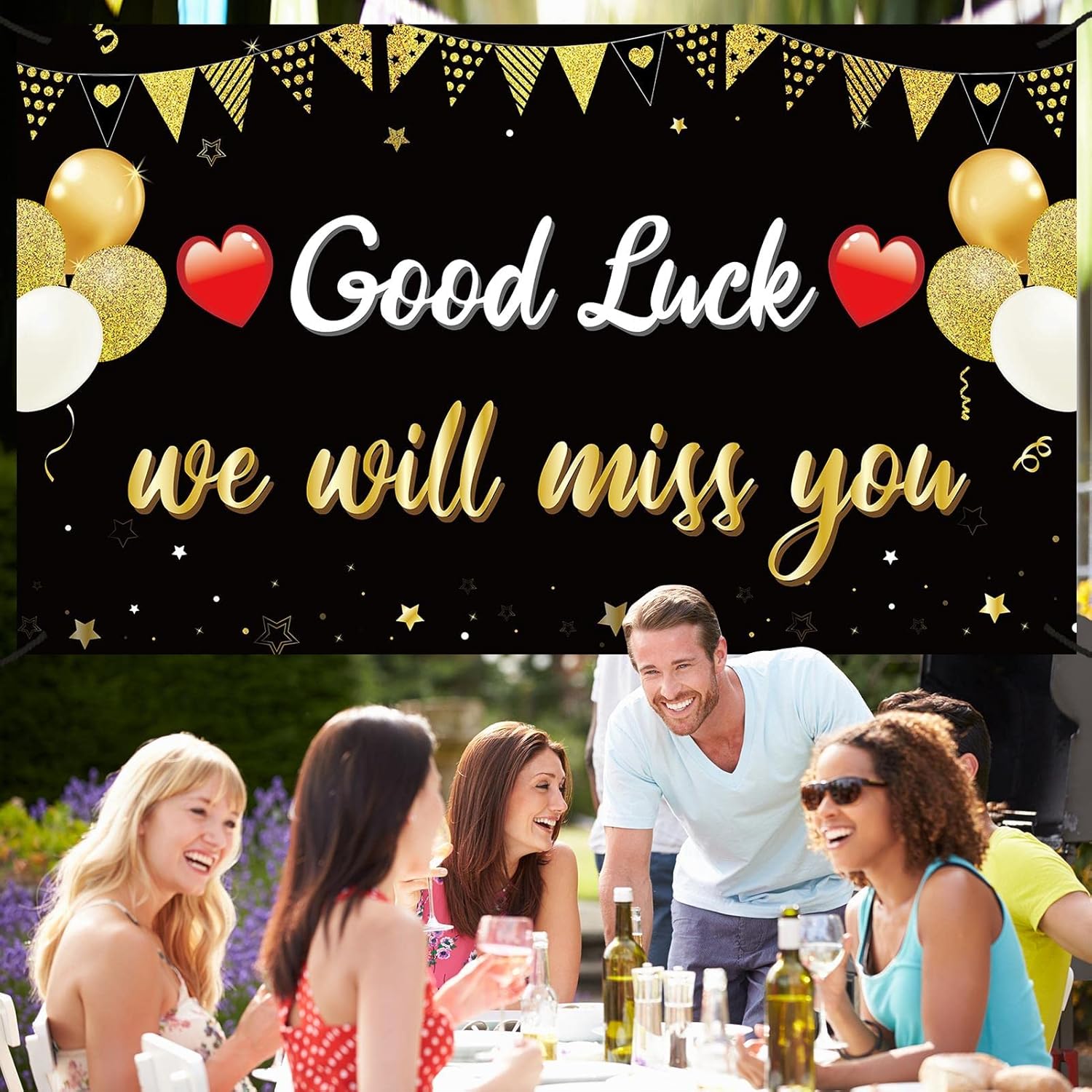 Pimvimcim Good Luck Farewell Banner Decor