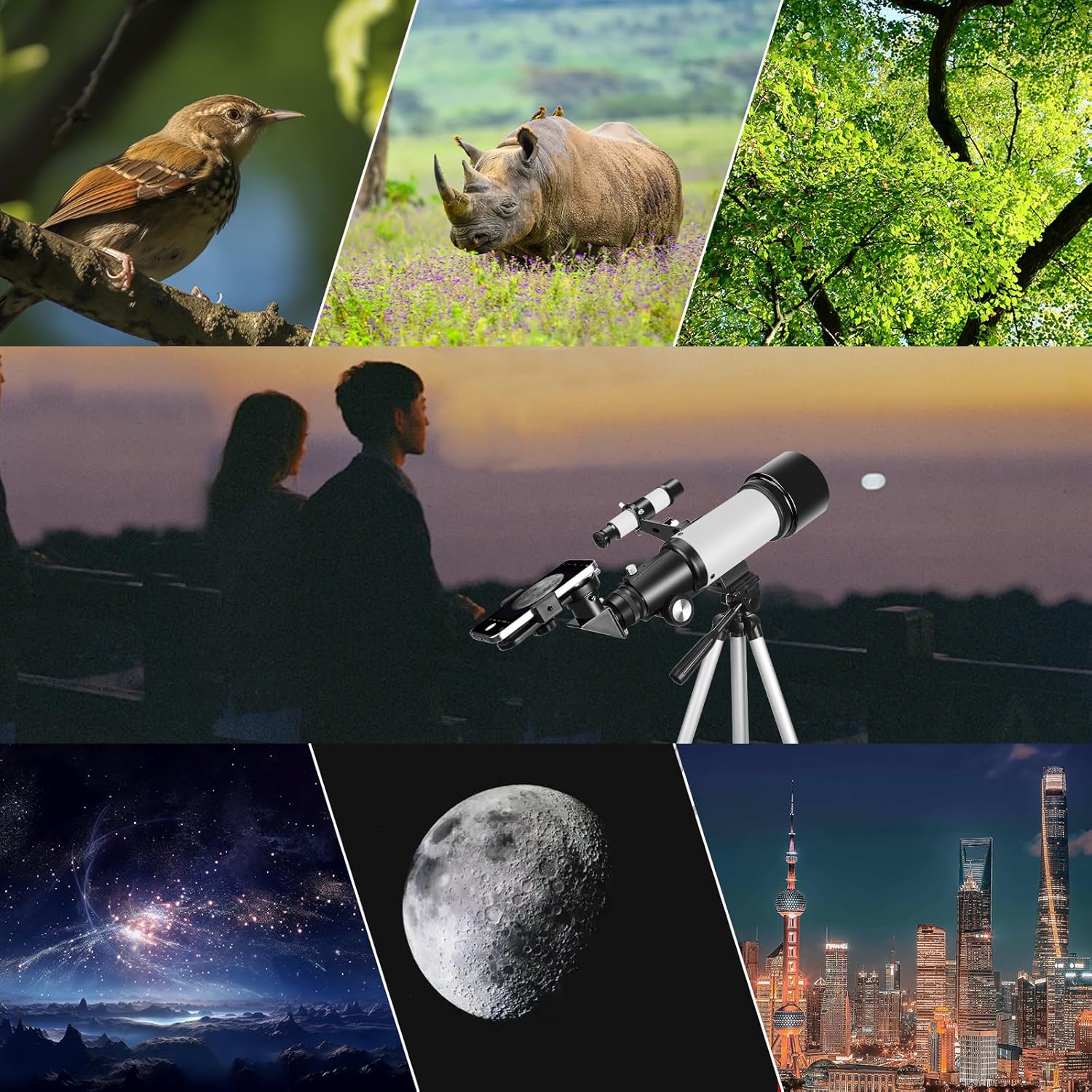 EACONN 70mm Refractor Telescope for Kids and Adults