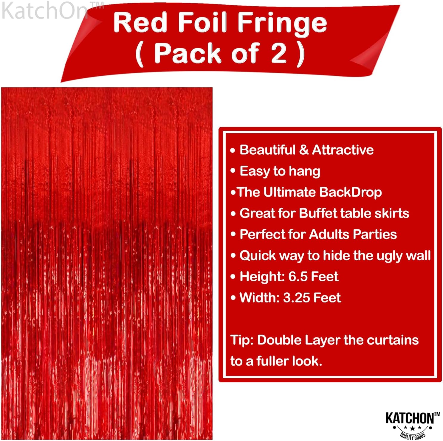 KatchOn XtraLarge Red Streamers for Party Decorations