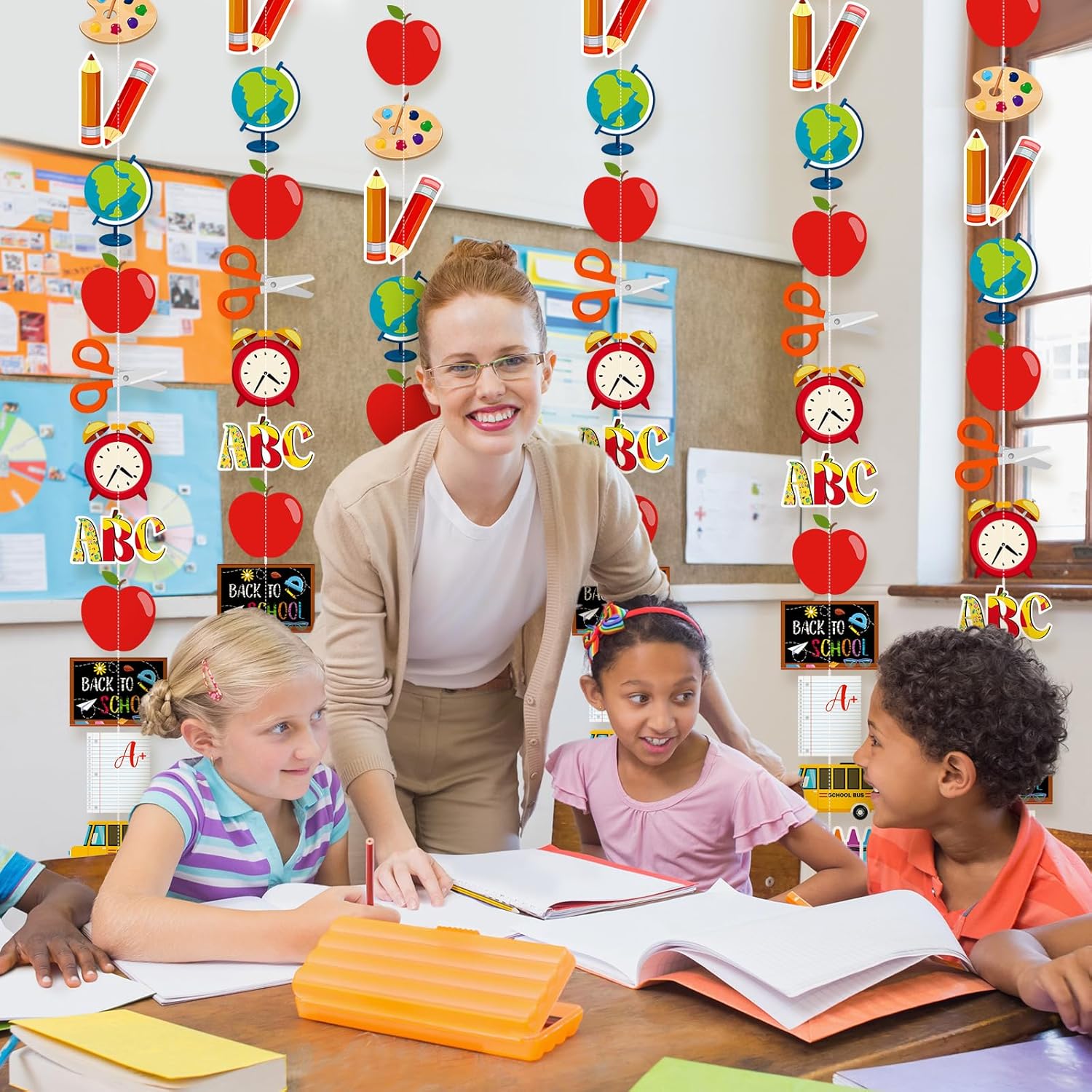 6 Pcs Back to School Garland Decorations