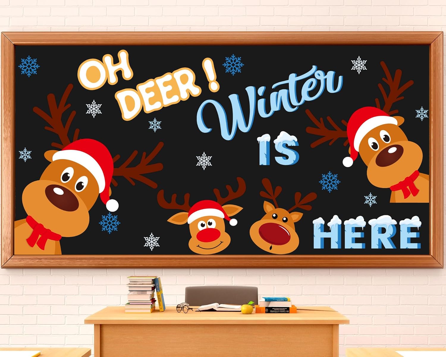 ZOIIWA Large Christmas Bulletin Board Classroom Decoration