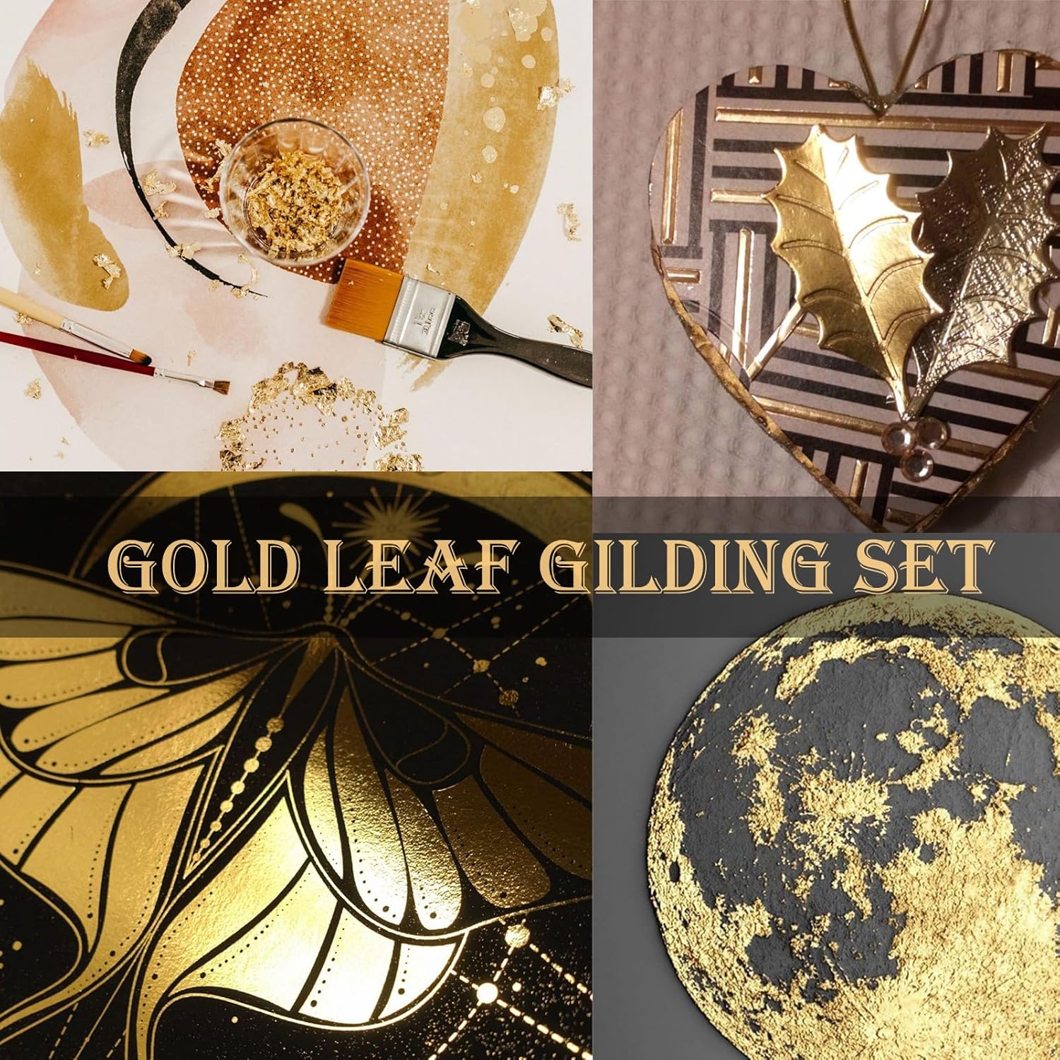 Gold Leaf Gilding Adhesive Set for Arts and Crafts