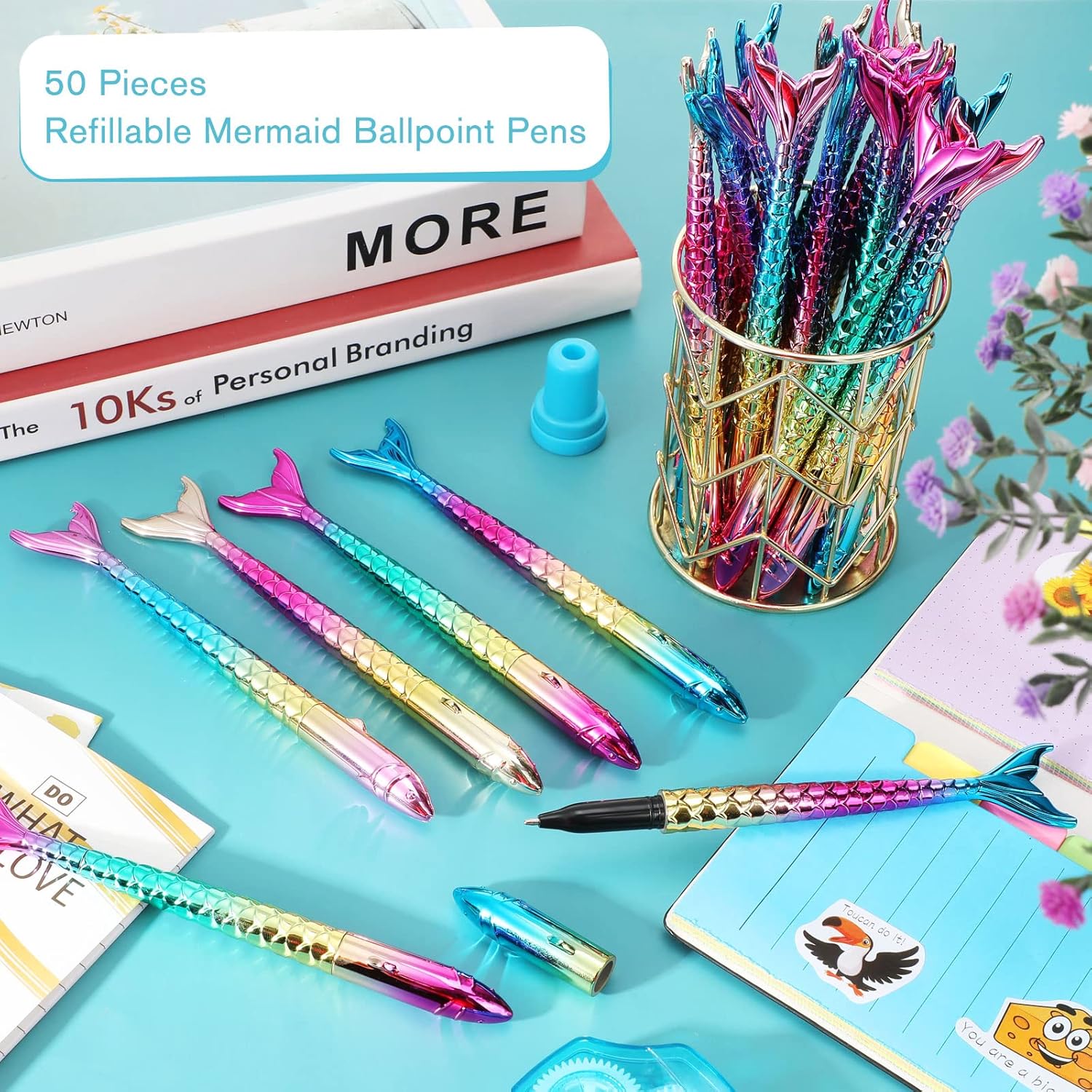 Handepo 50 Mermaid Tail Gel Pens Set