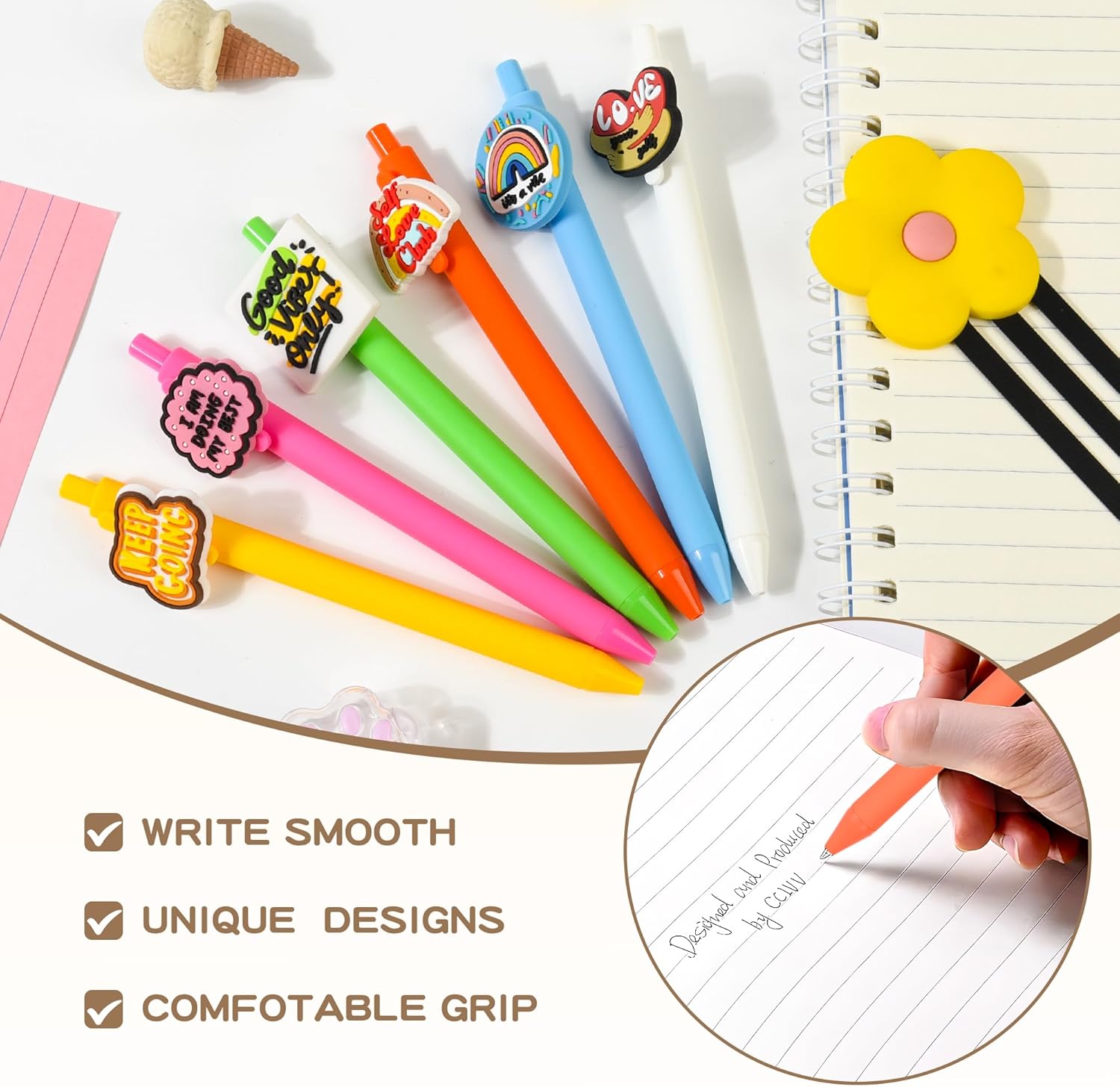 10Pcs Funny Ballpoint Pens with Motivational Quotes for Adults