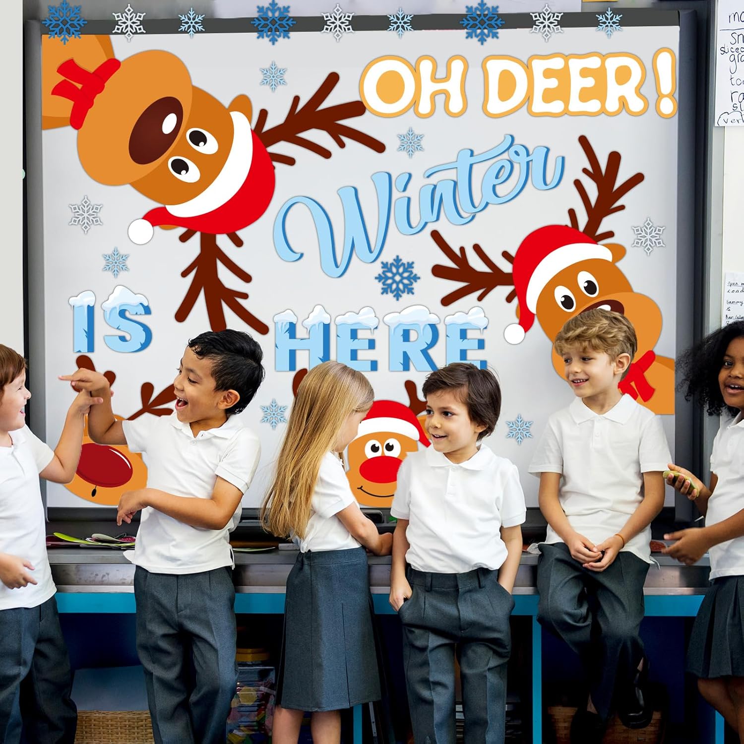 ZOIIWA Large Christmas Bulletin Board Classroom Decoration