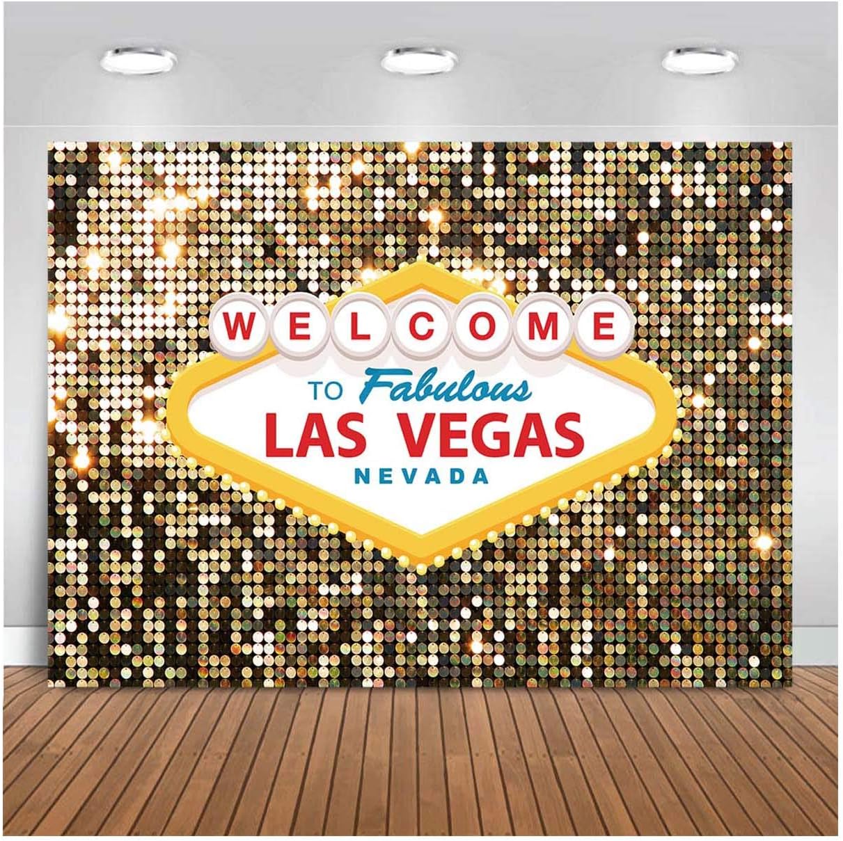 Fanghui Vegas Party Photo Backdrop 7x5ft Vinyl