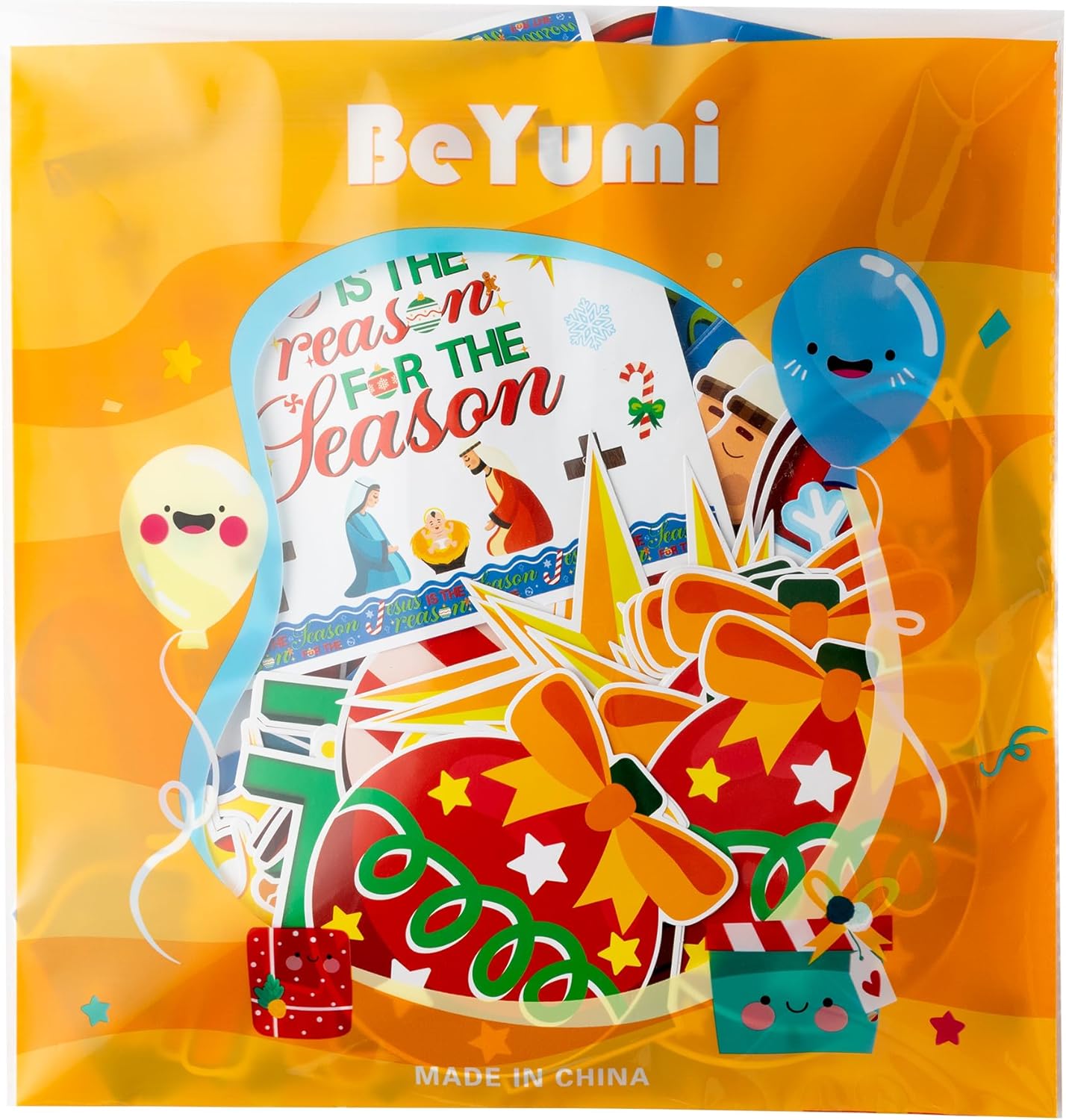 BeYumi 96Pcs Jesus Is The Reason Cutouts Bulletin Board Set