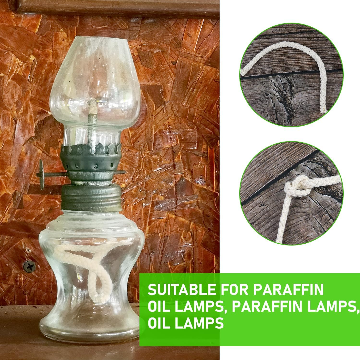 100PCS Round Cotton Oil Lamp Wicks 14 Inch