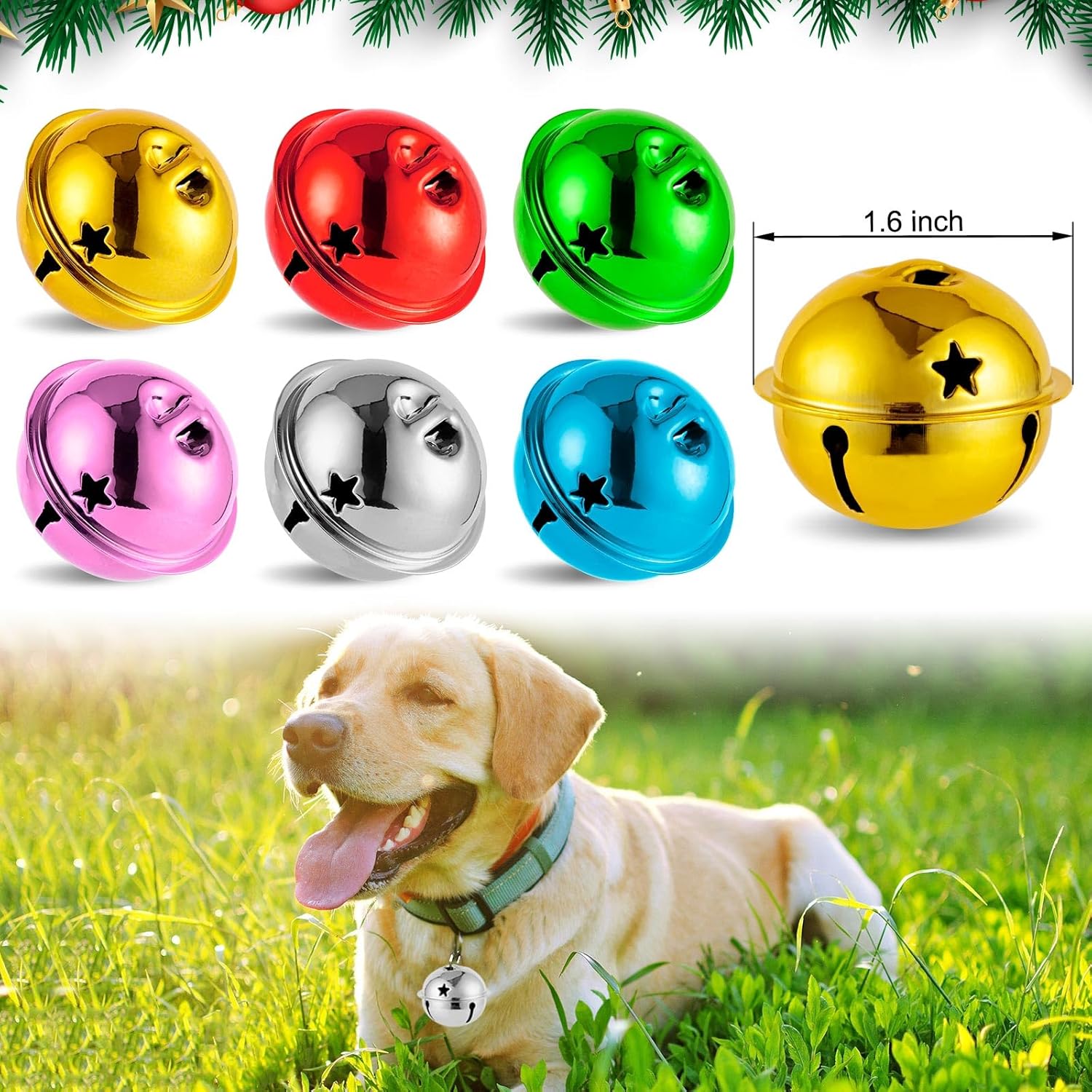 18PCS Large Jingle Bells for Christmas Crafts and Decor