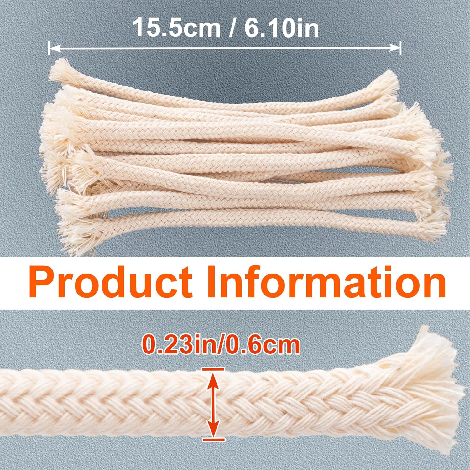 15 PCS 14 Inch Cotton Braided Candle Wicks