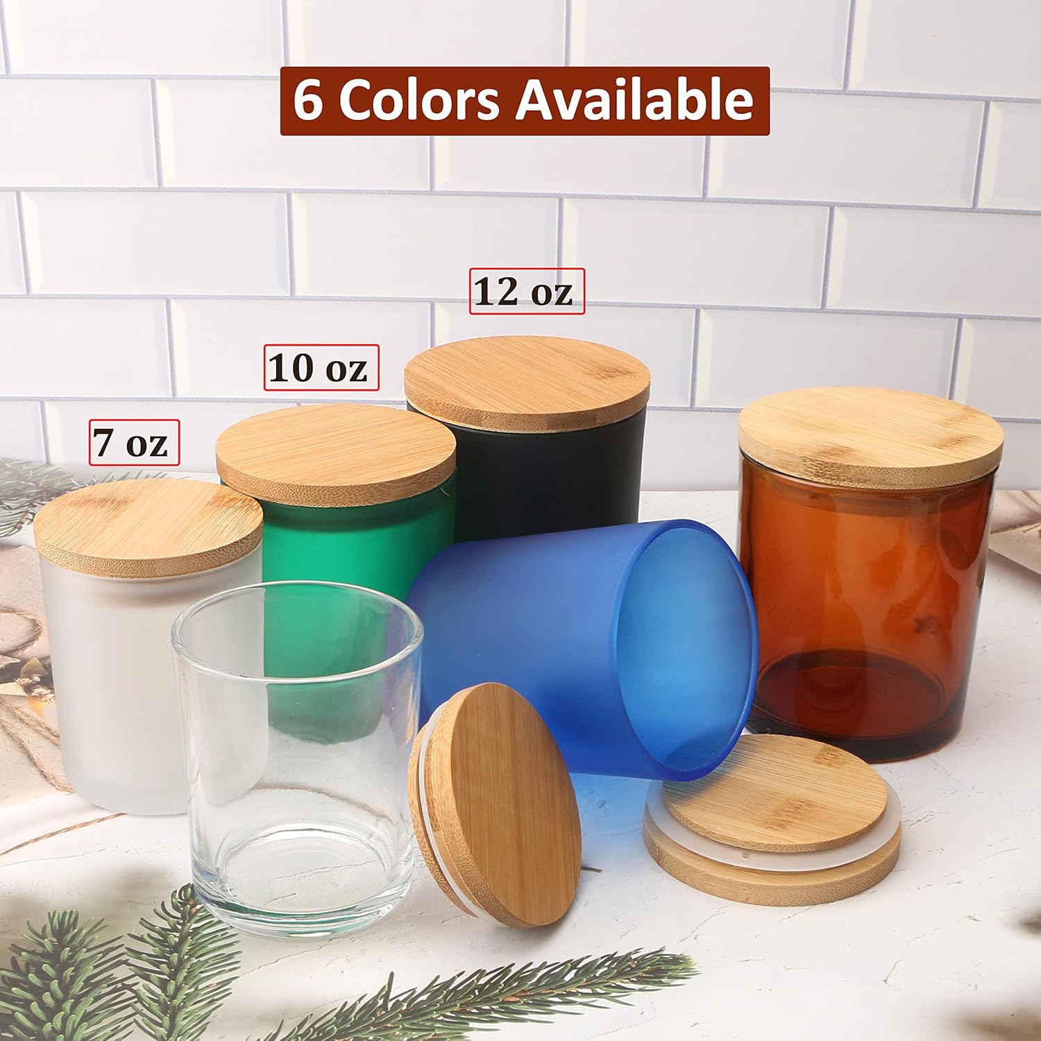 MILIVIXAY 12 Pack Glass Candle Jars with Lids and Candle Making Kit