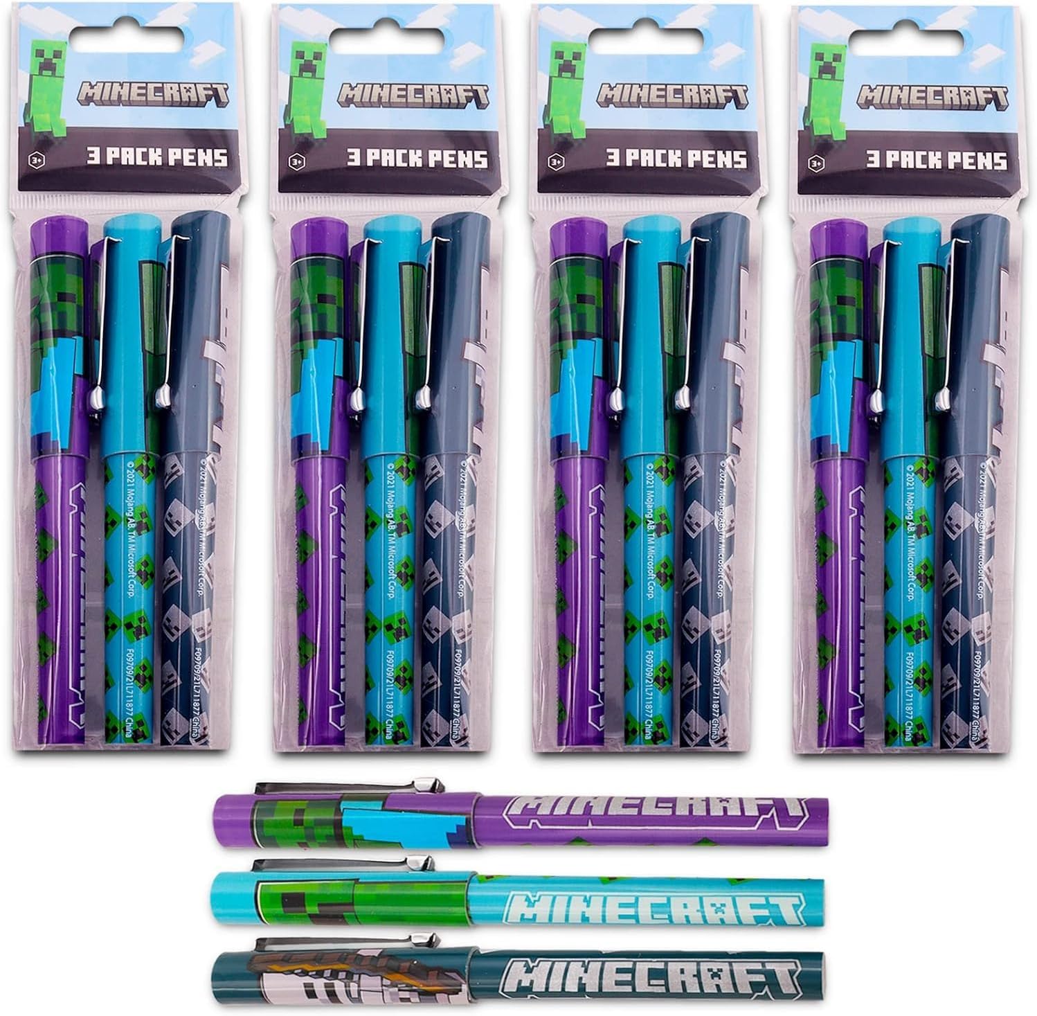 Minecraft Party Favors Set 12 Pc Pens