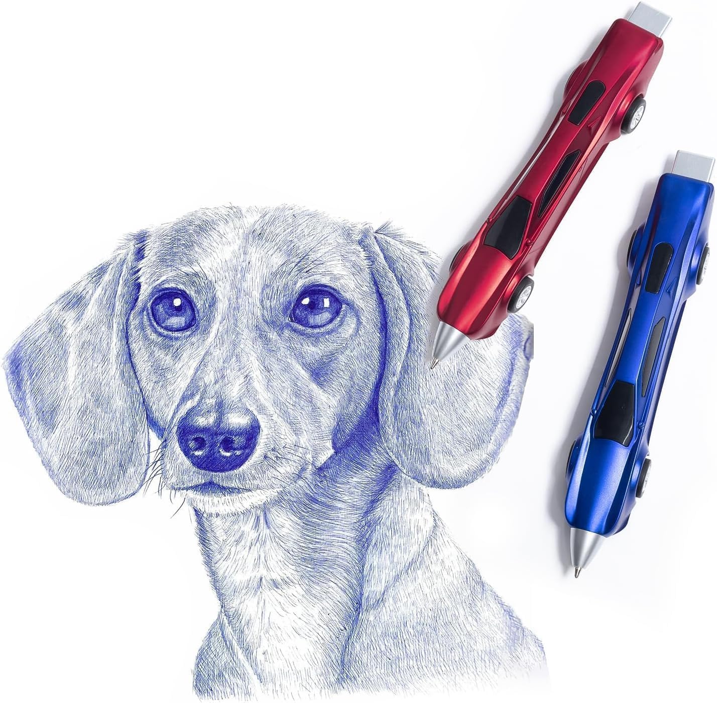 12PCS Racing Car Ballpoint Pens for Kids School Supplies Gifts Blue Ink