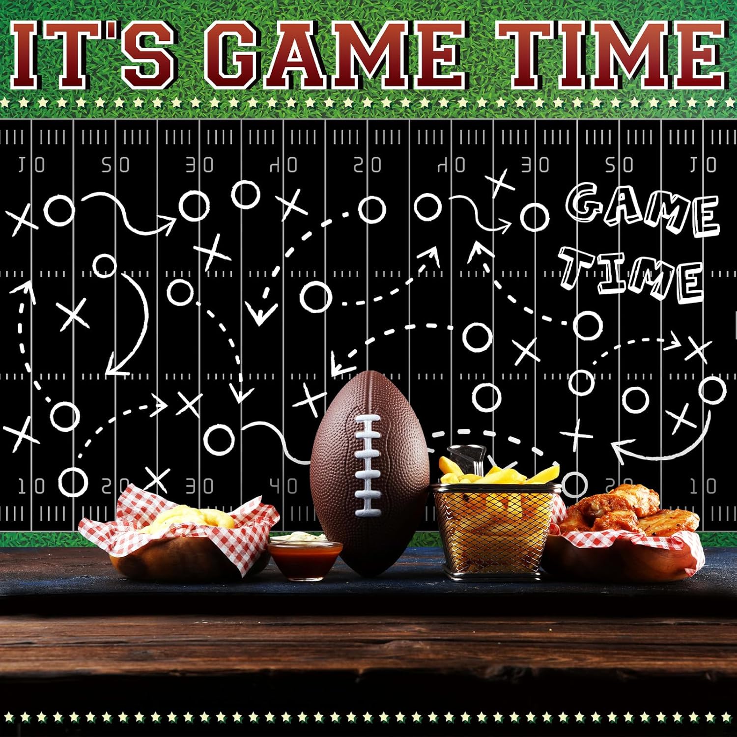 Windkream Football Field Backdrop for Photo and Party Decor