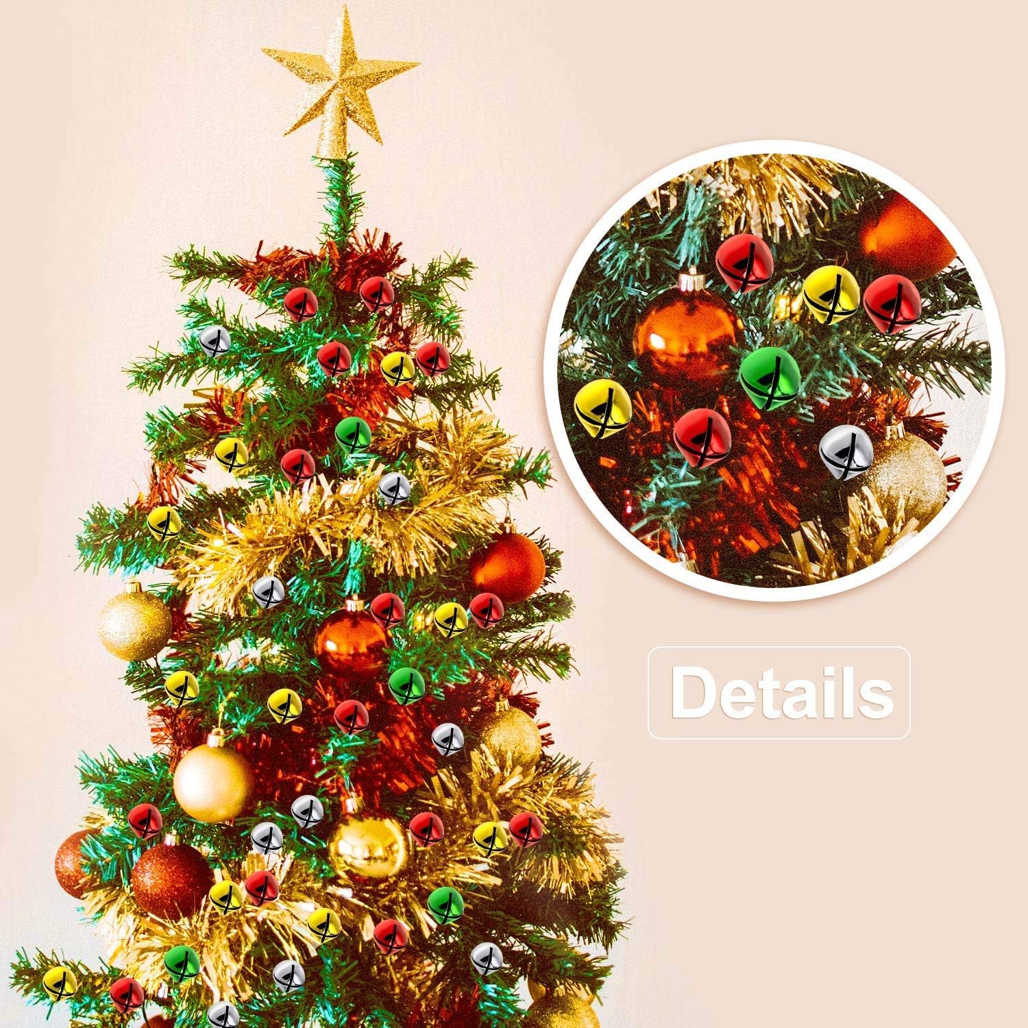 YGAOHF Jingle Bells 200 pcs Colorful Christmas Bells