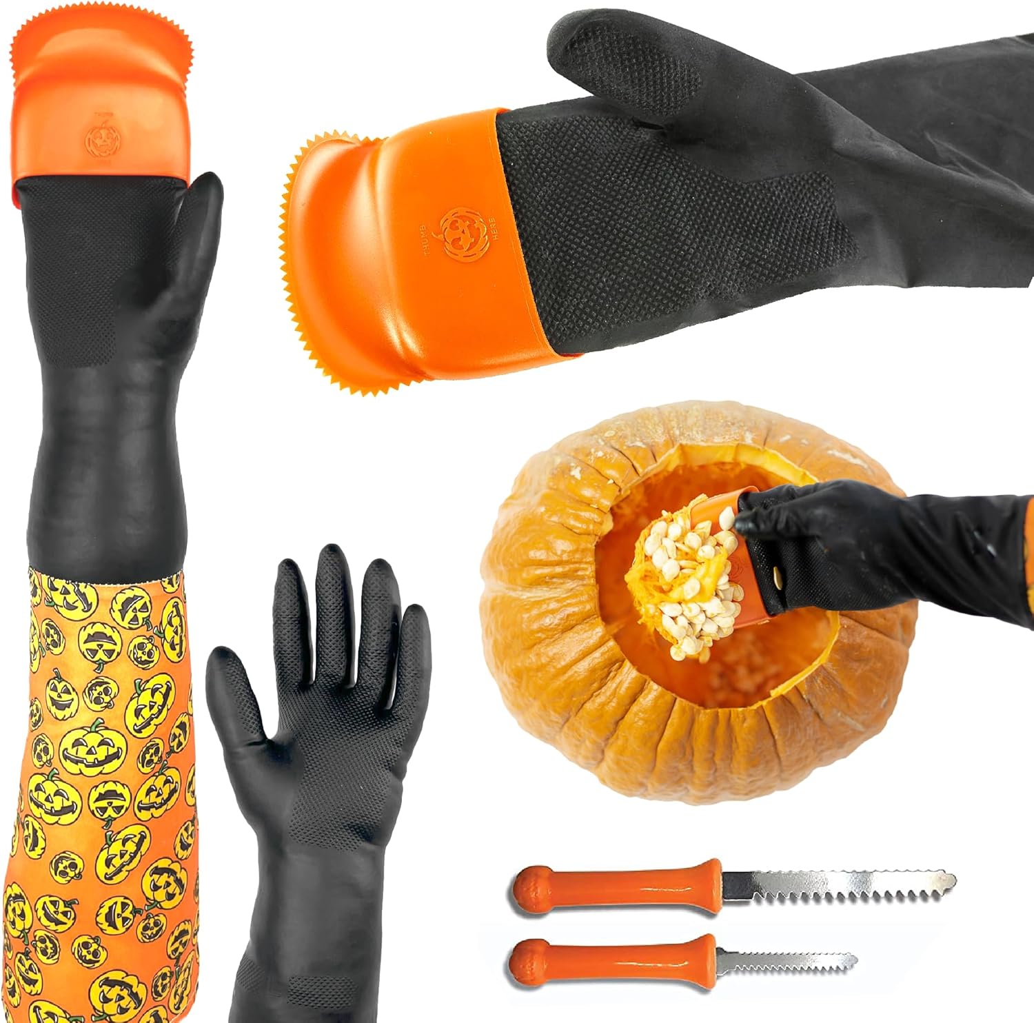 Pumpkin Scraper Glove Mess Free Carving Kit for Adults