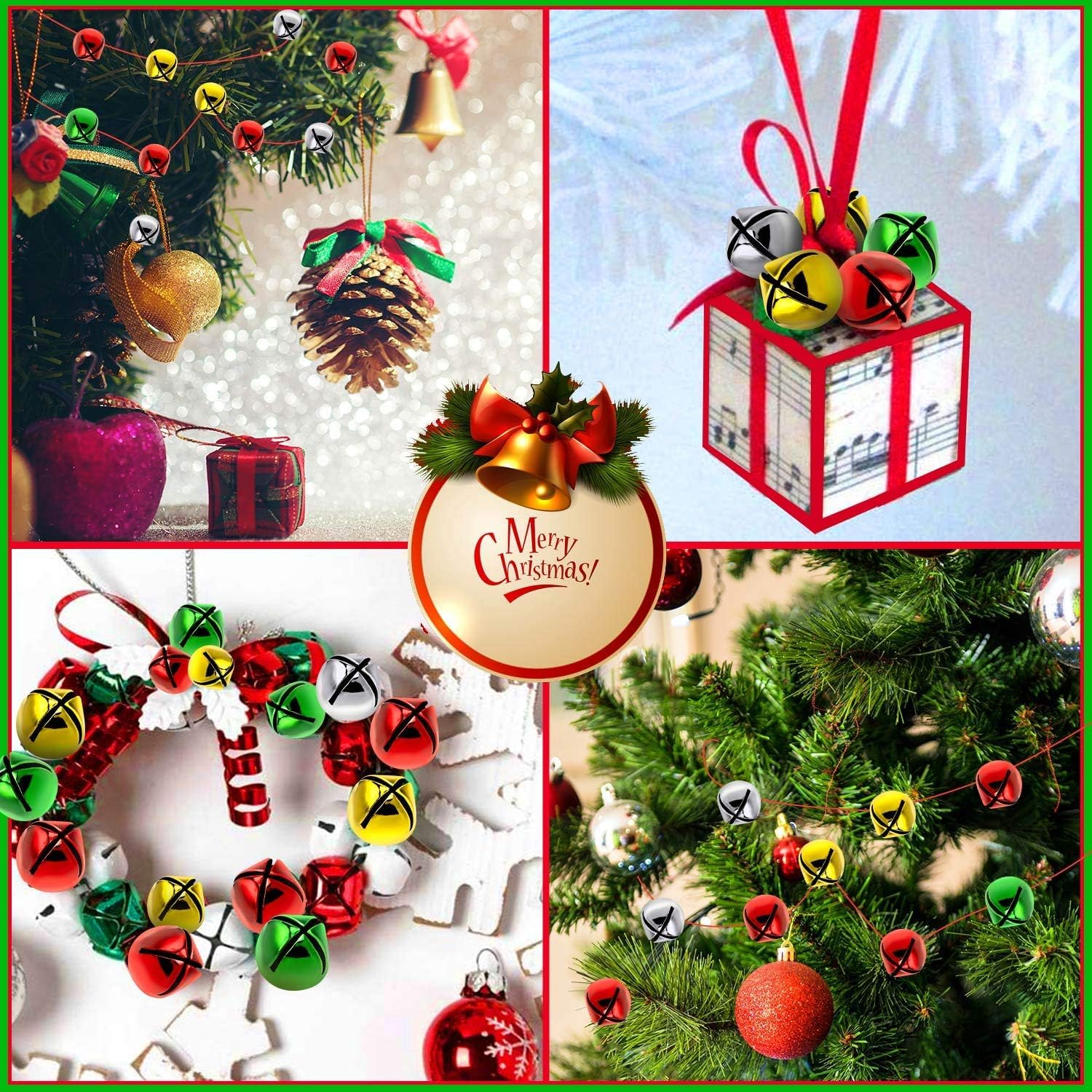 YGAOHF Jingle Bells 200 pcs Colorful Christmas Bells