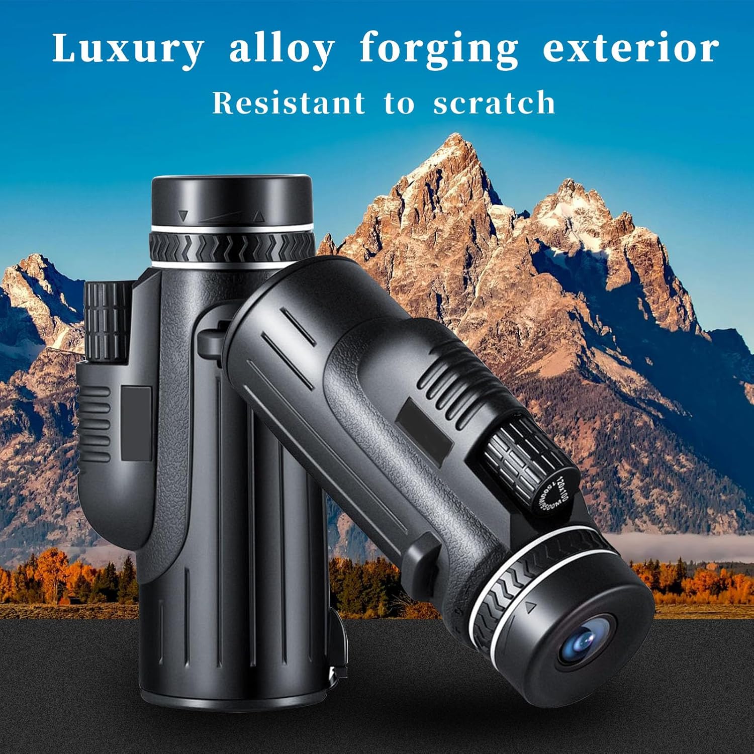 80x100 HD Monocular Telescope with Tripod and Phone Holder