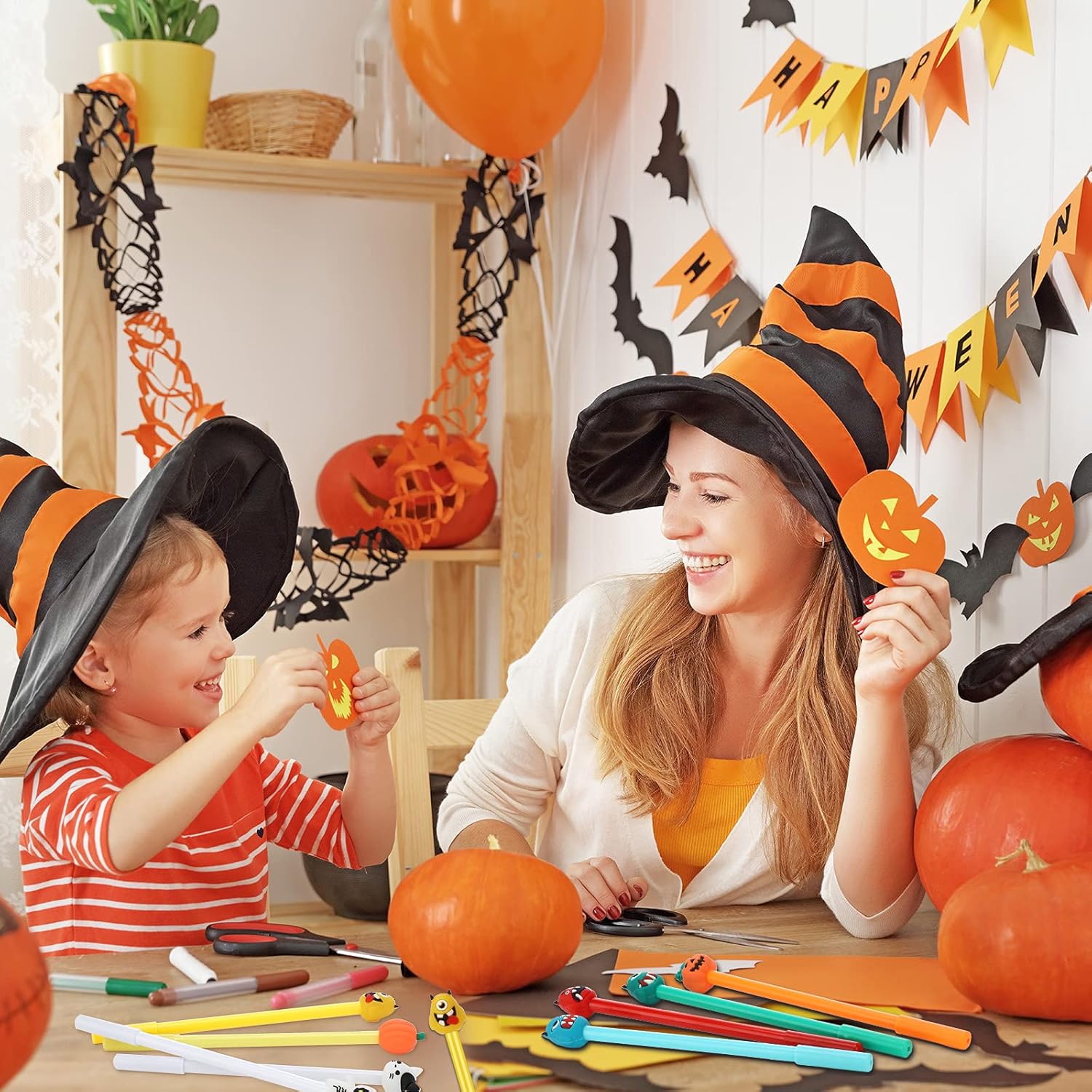 Censen 48 Pcs Halloween Roller Ball Pens 05mm