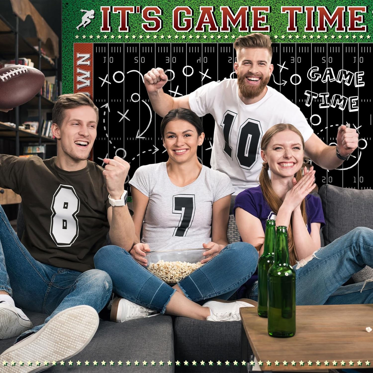 Windkream Football Field Backdrop for Photo and Party Decor