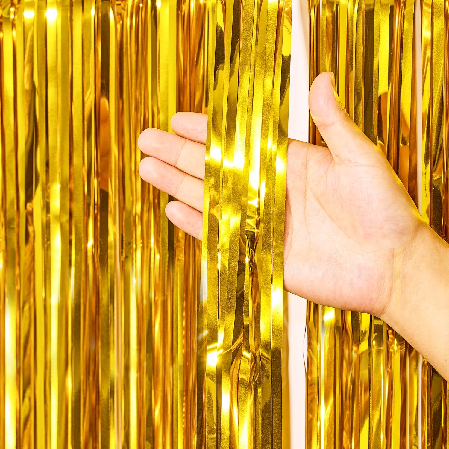 Twinkle Star 2 Pack Gold Photo Booth Backdrop Curtains