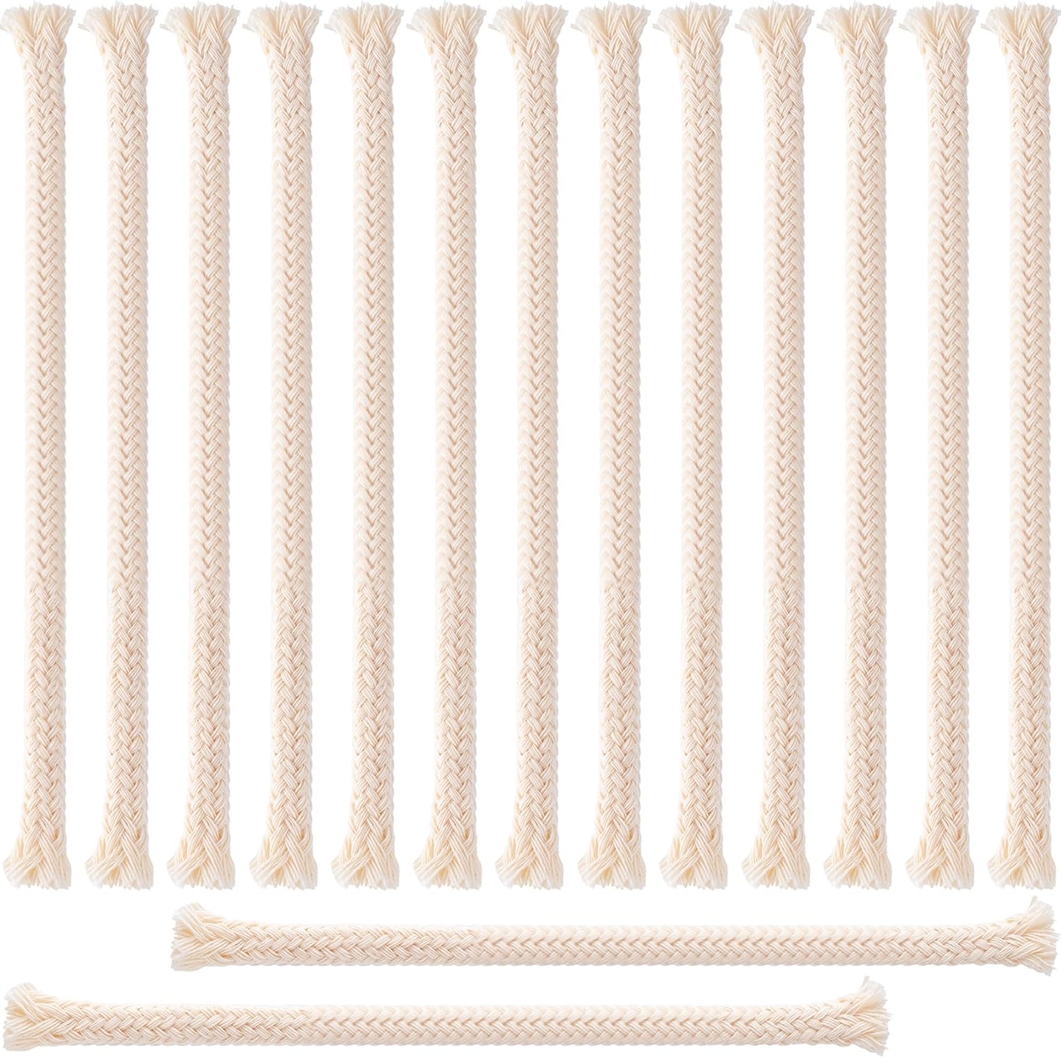 15 PCS 14 Inch Cotton Braided Candle Wicks