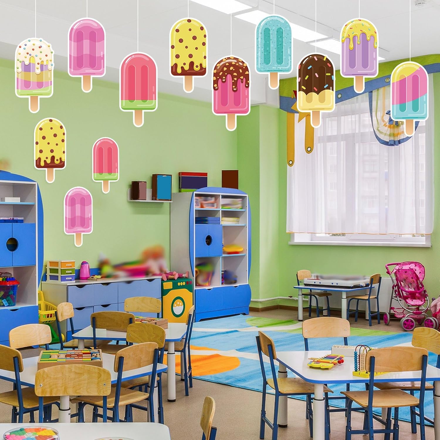 Dianelhall 45 Pcs Ice Pop Birthday Decorations