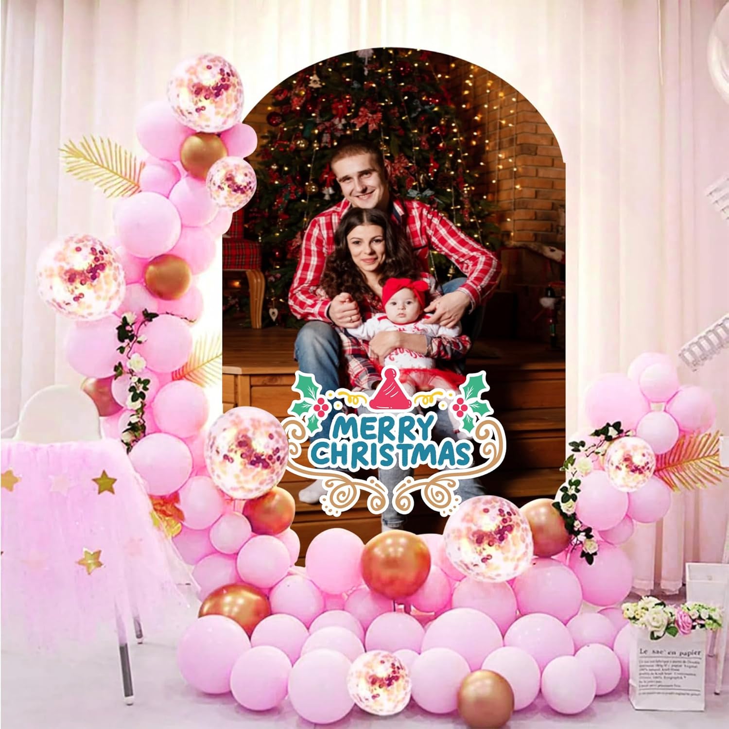 Custom Arch Backdrop with Personalized Design 6FT