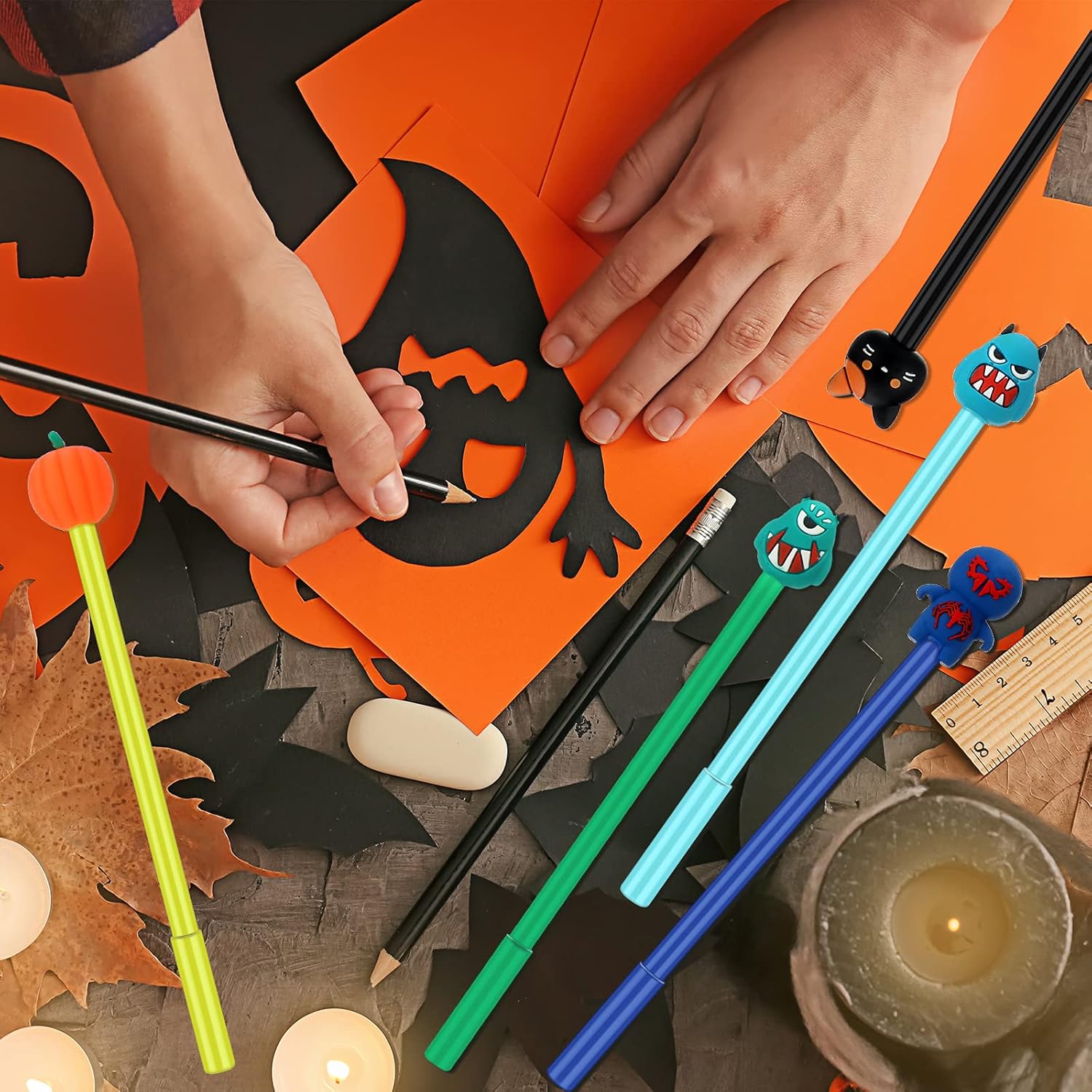 Censen 48 Pcs Halloween Roller Ball Pens 05mm
