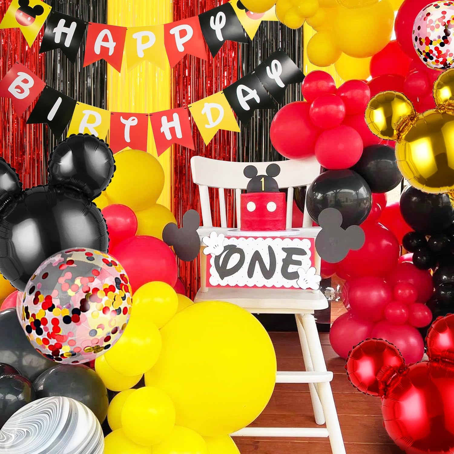 Cartoon Mouse Birthday Decorations Photo Booth Backdrop