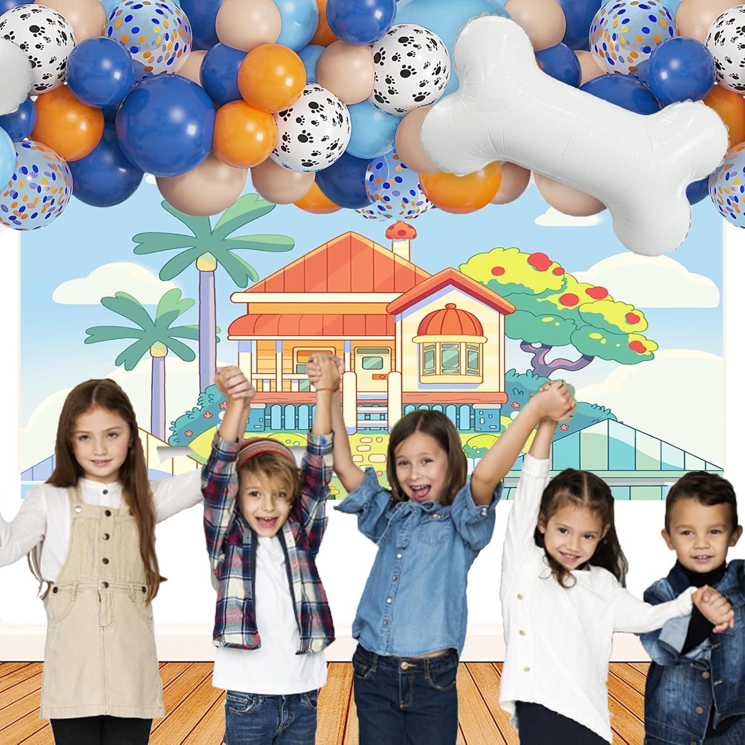 Pinkstep Happy Birthday Cartoon Backdrop for Kids