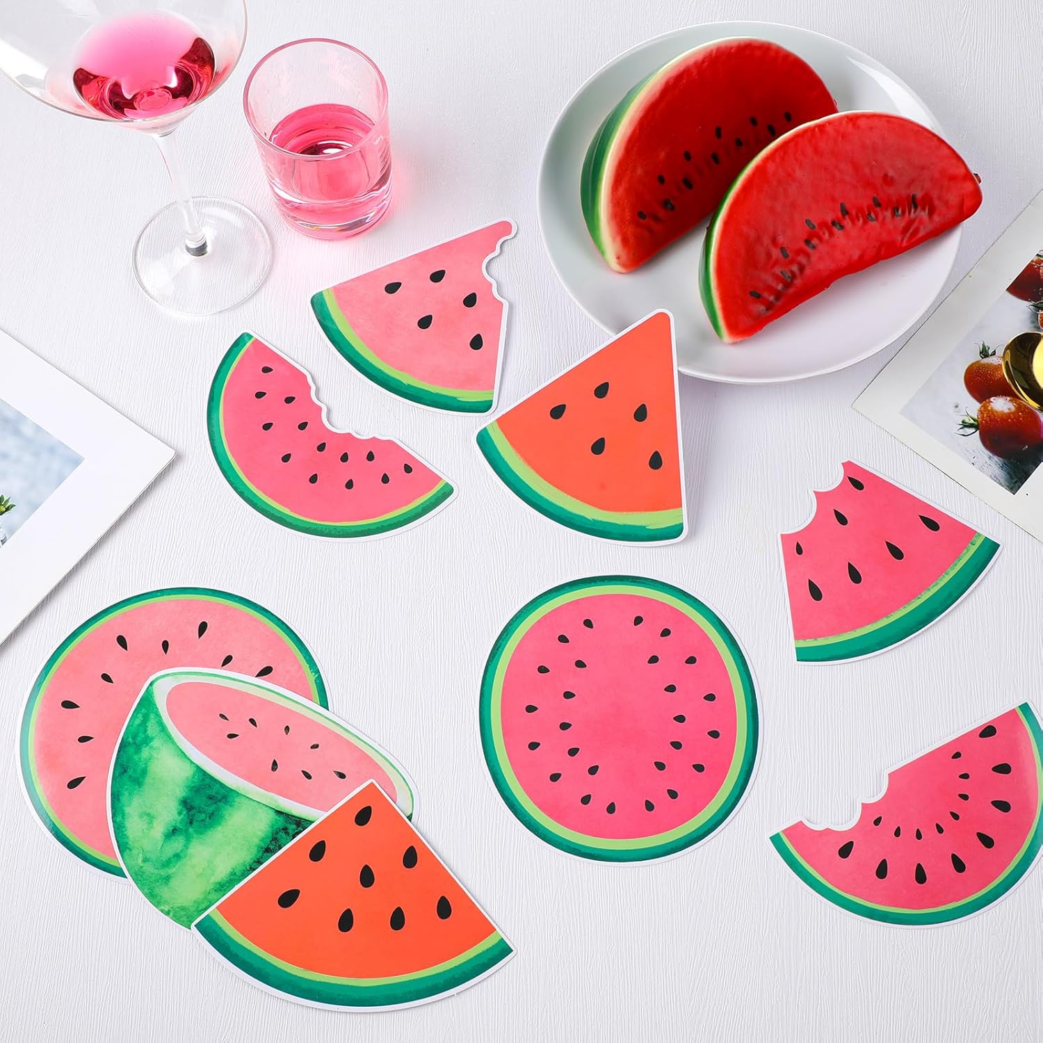 Seajan 60 Pcs Watermelon Bulletin Board Decorations